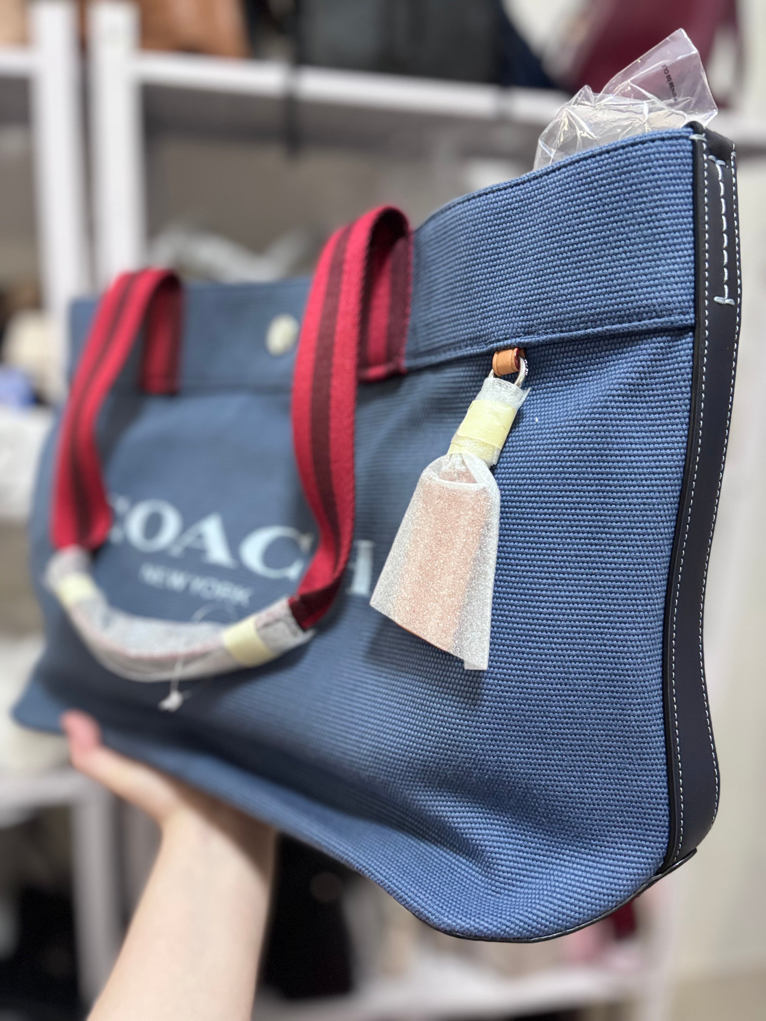 COACH Denim Large Tote Canvas