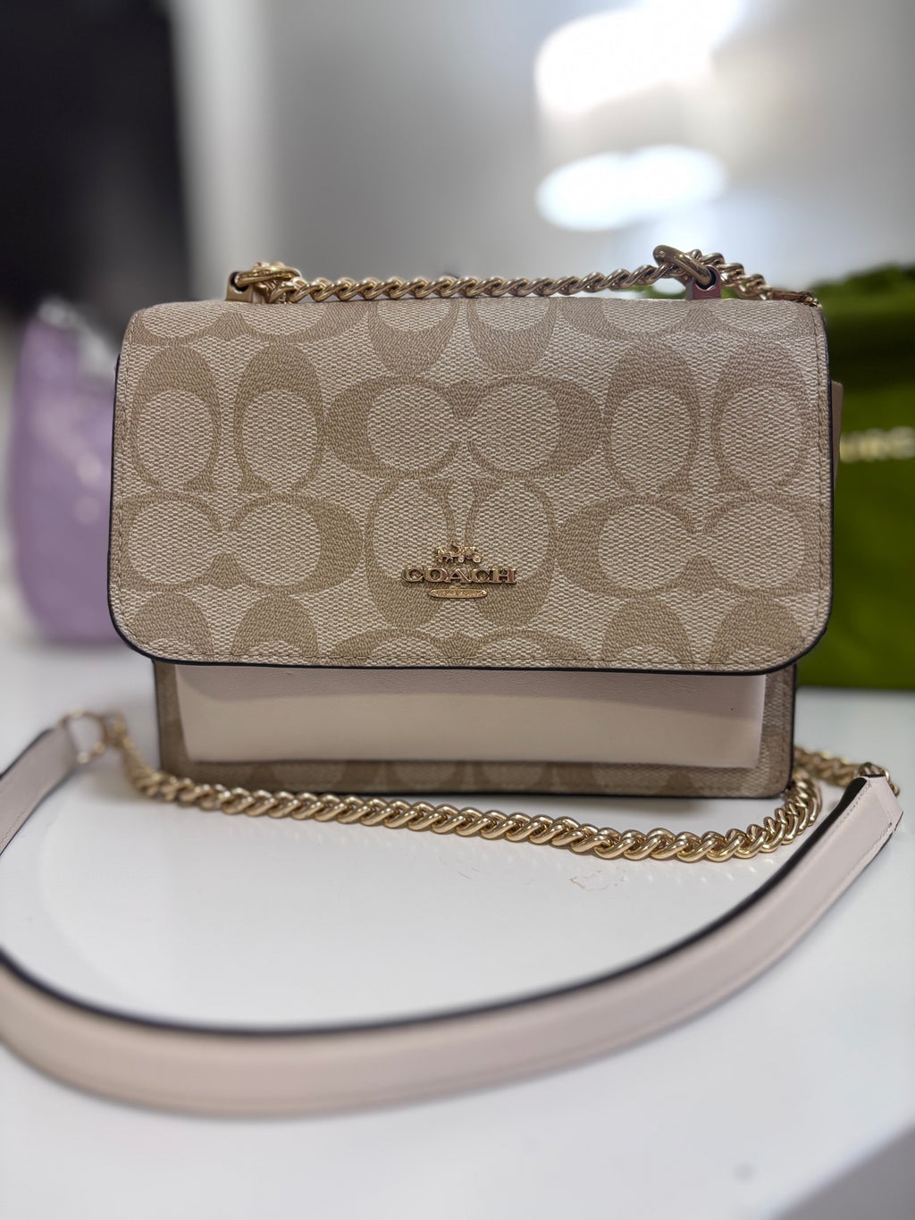 COACH Mini Klare - Khaki/Chalk