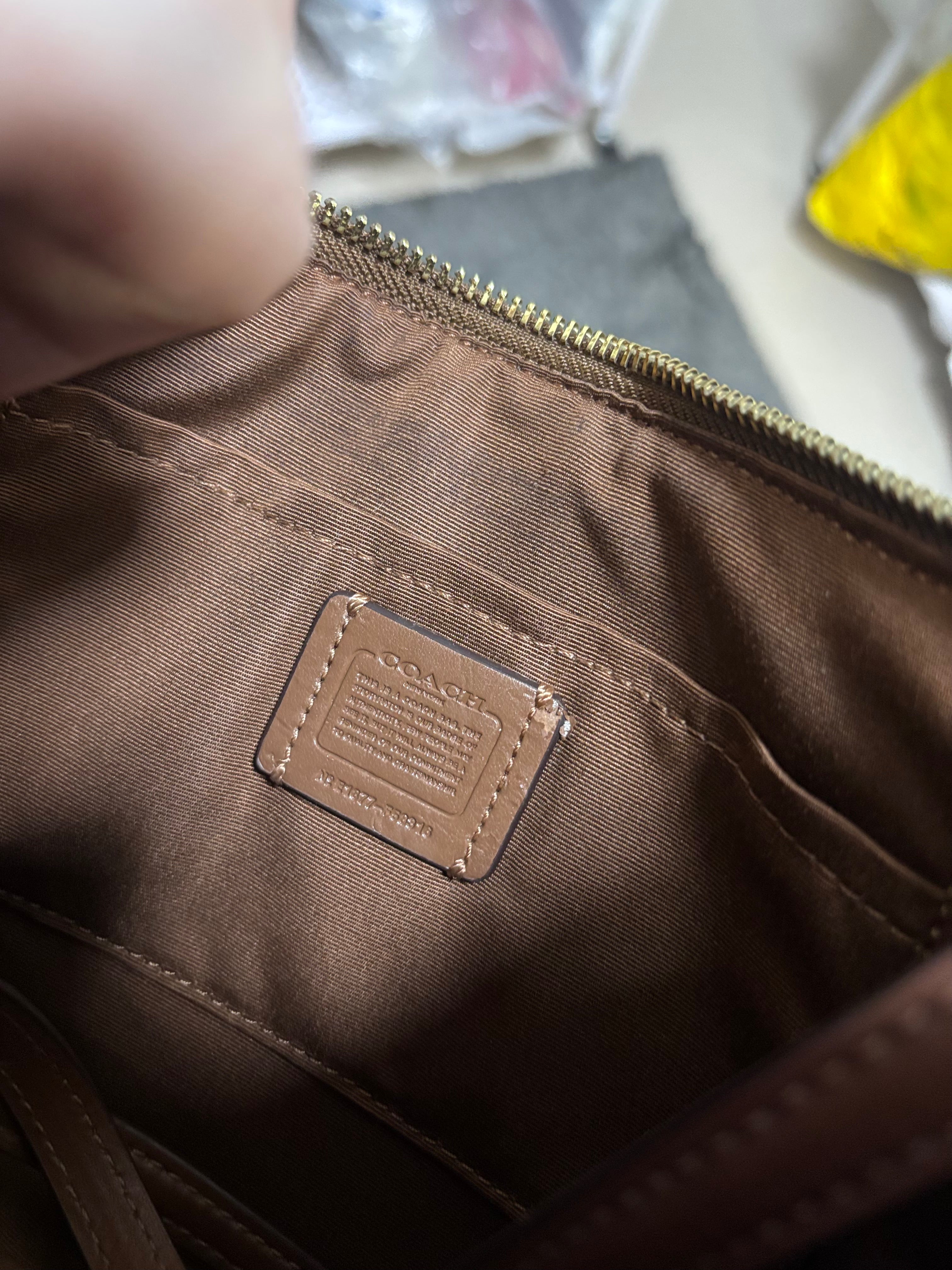 COACH East/West Crossbody Small Slim Khaki Brown