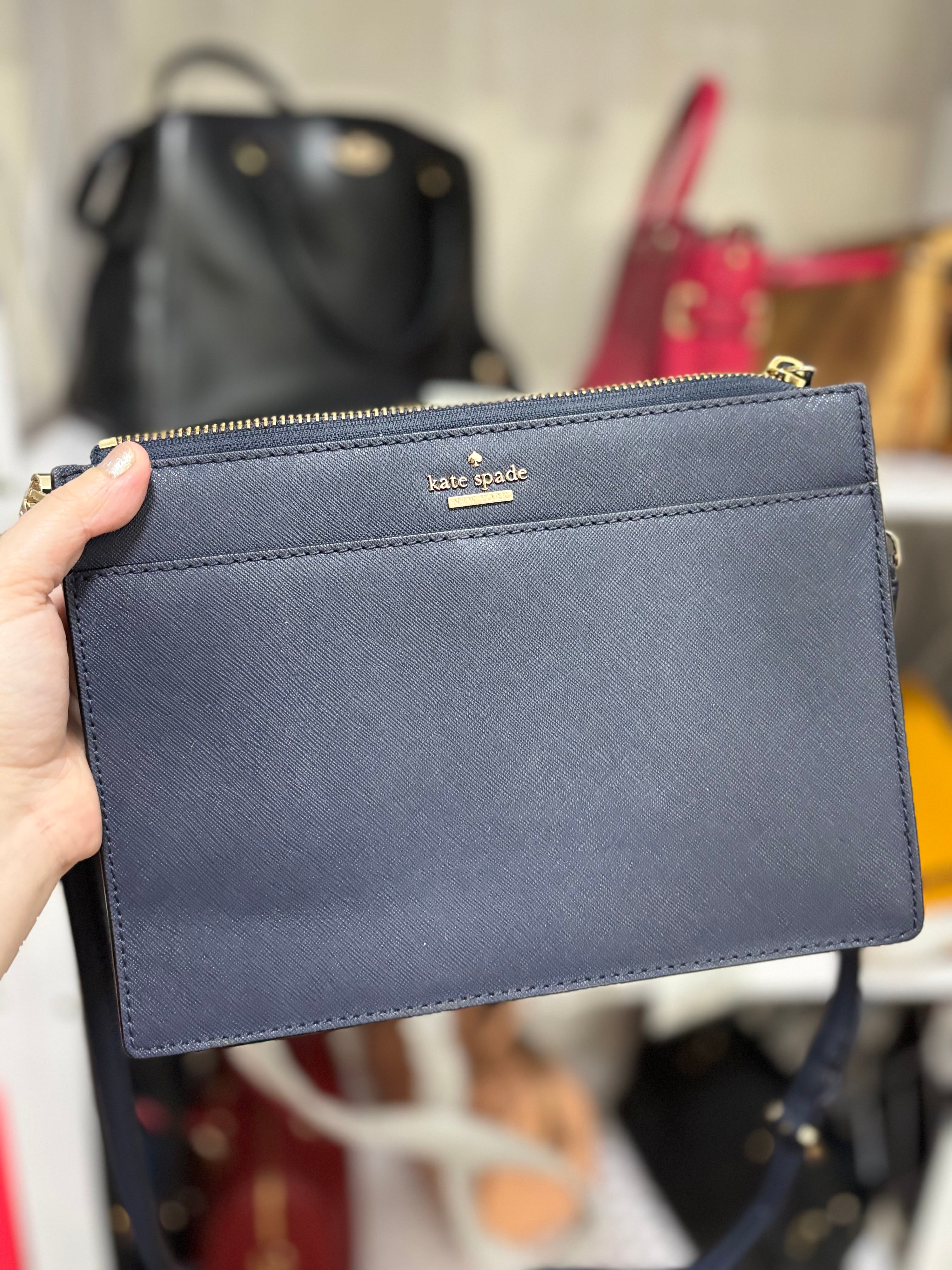 Kate Spade Clarise Blazer Blue Crossbody Bag