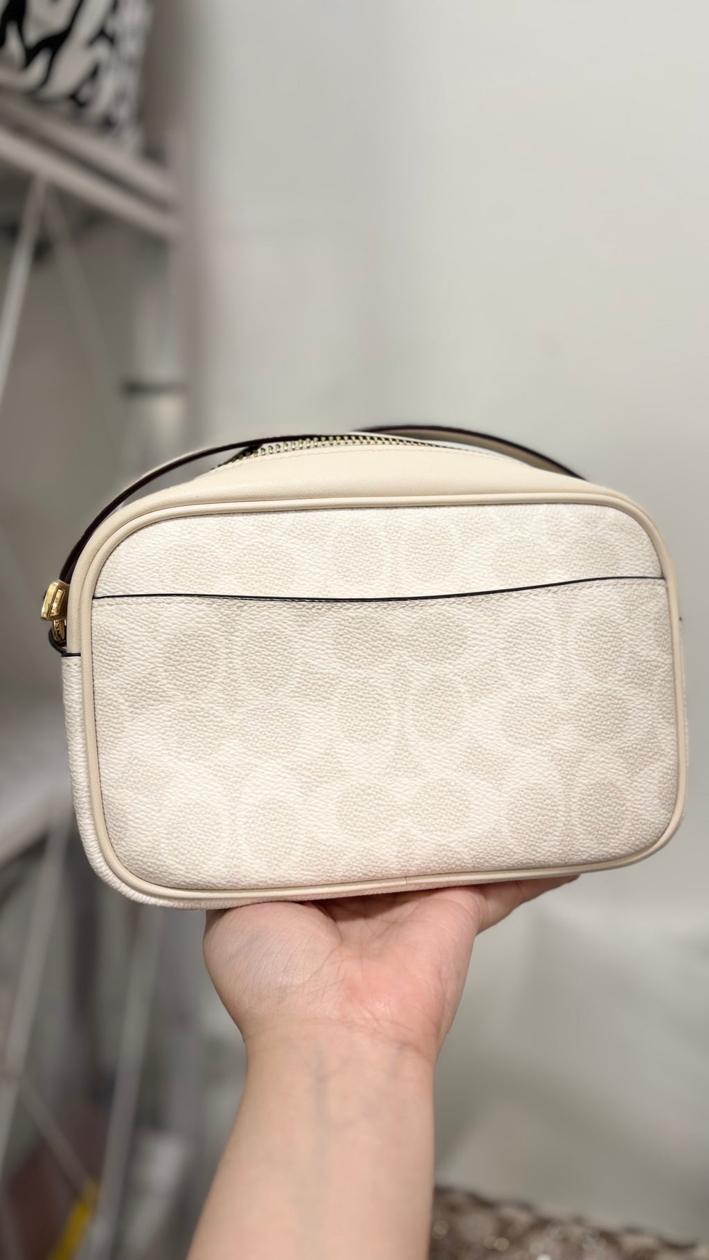 COACH Mini Jamie Camera Bag in Signature Canvas - Glacier White