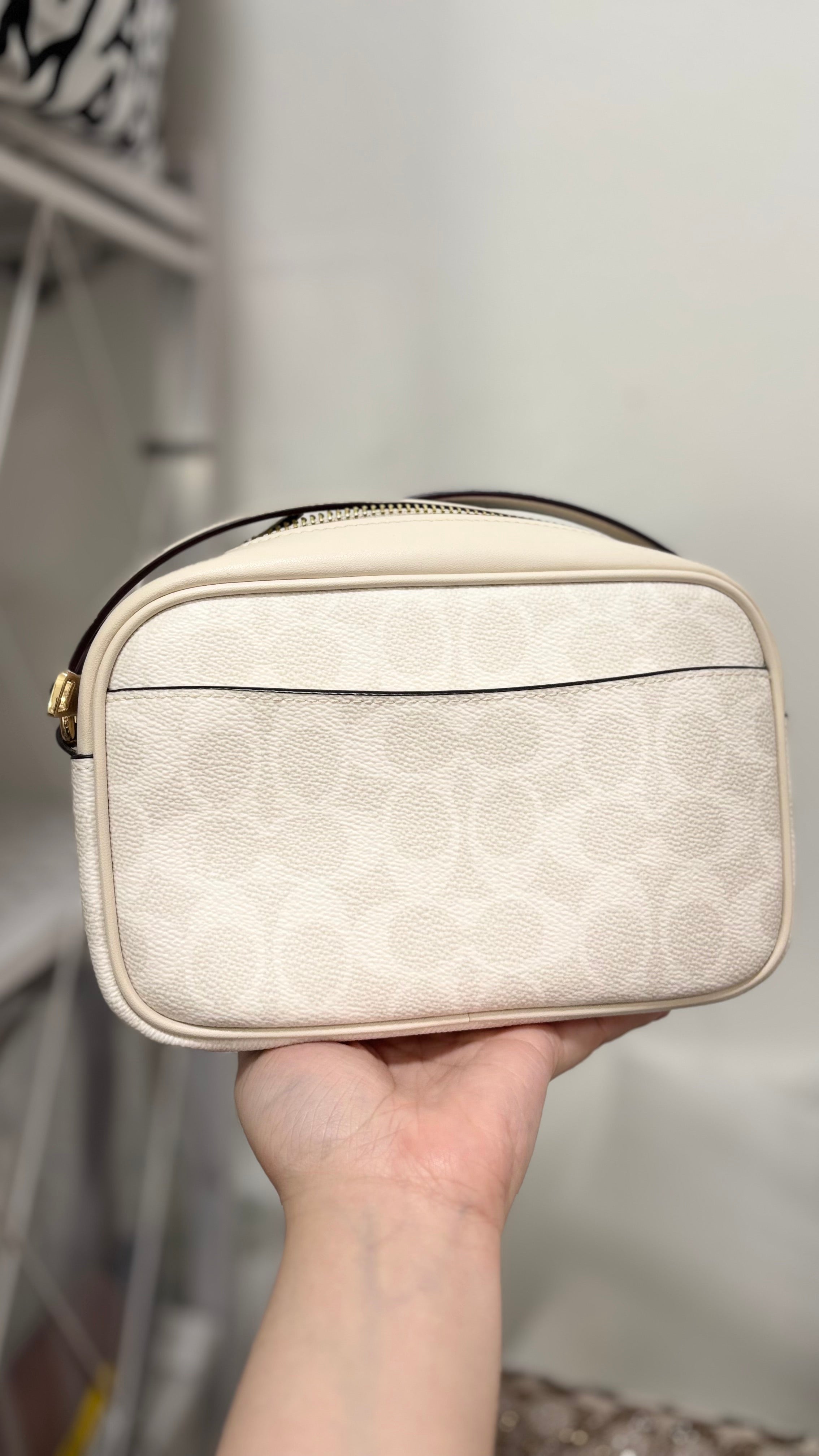 COACH Mini Jamie Camera Bag in Signature Canvas - Glacier White