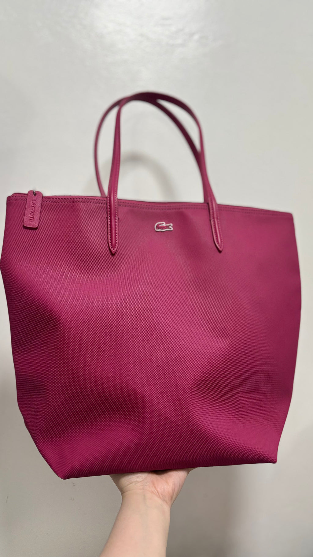 LACOSTE Large Vertical Tote - Pink