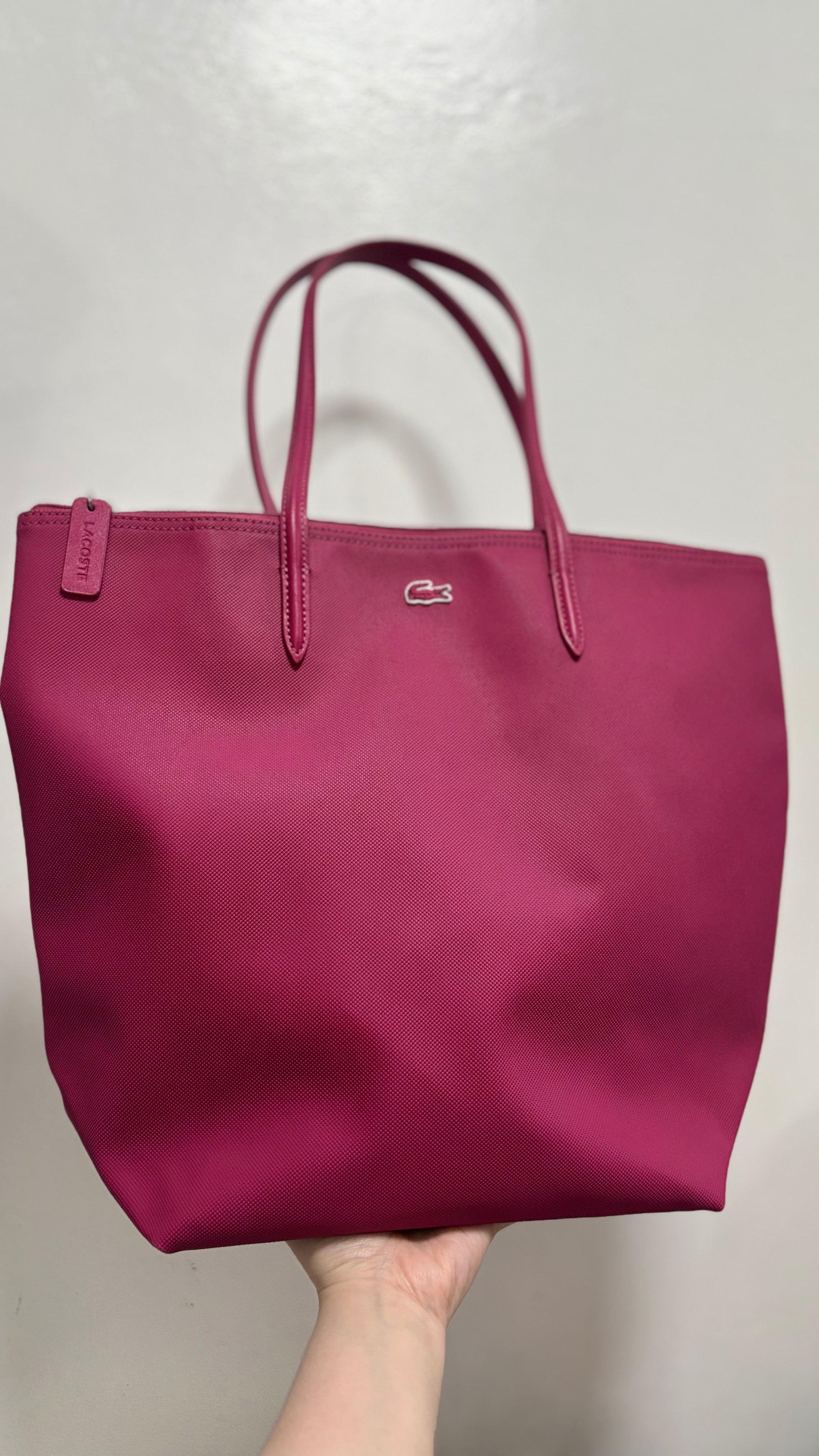 LACOSTE Large Vertical Tote - Pink