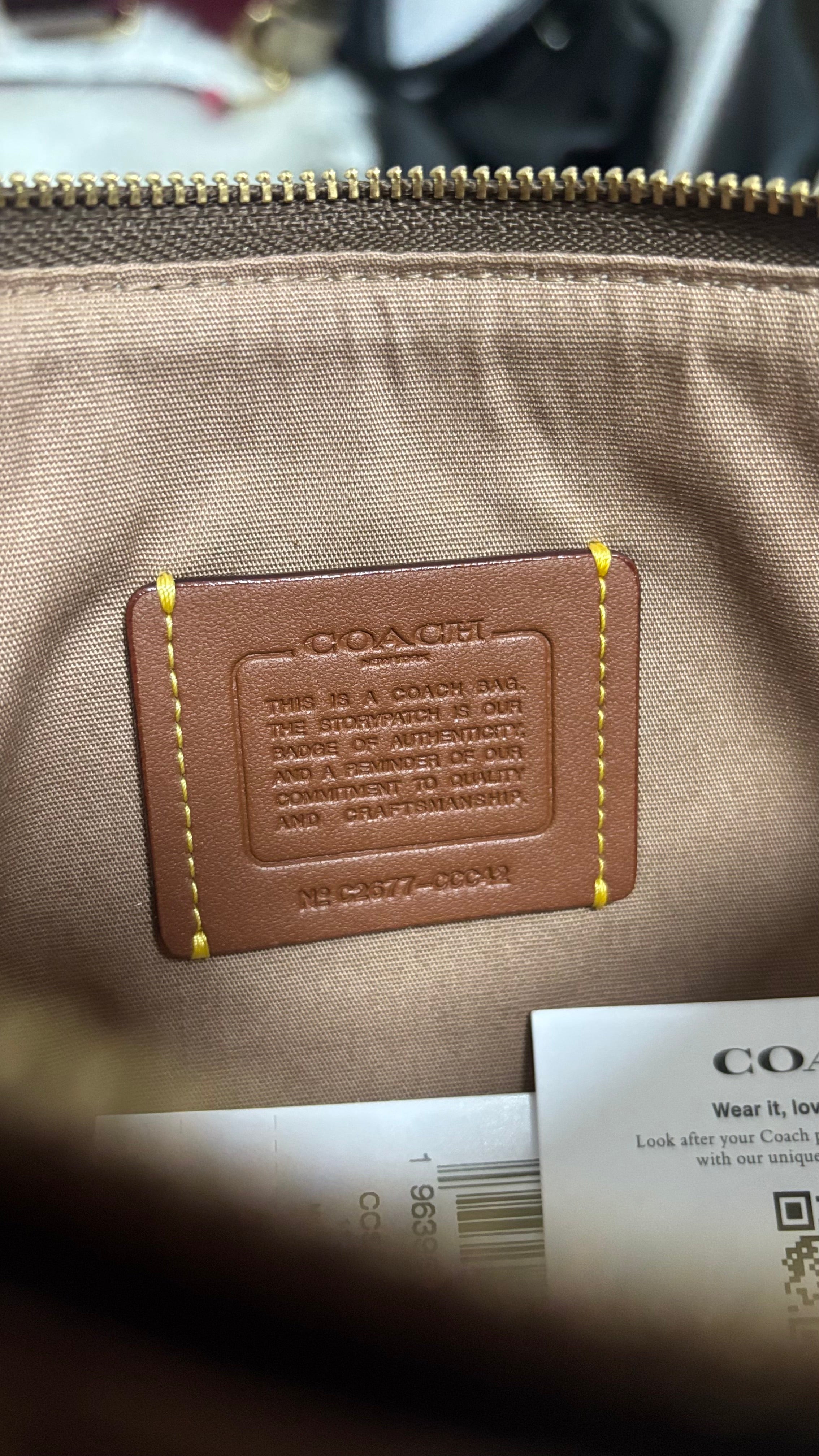COACH Retail Plaza 22 Small Shoulder Bag in Tan Brown