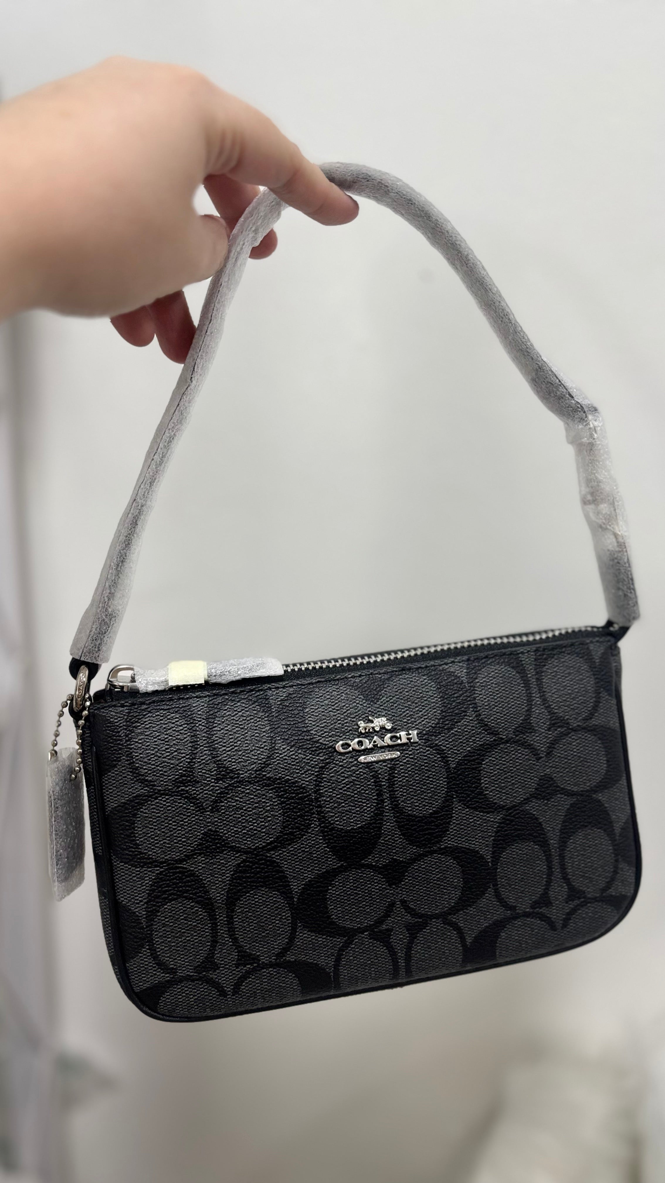 COACH Nolita 19 In Signature Canvas Charcoal