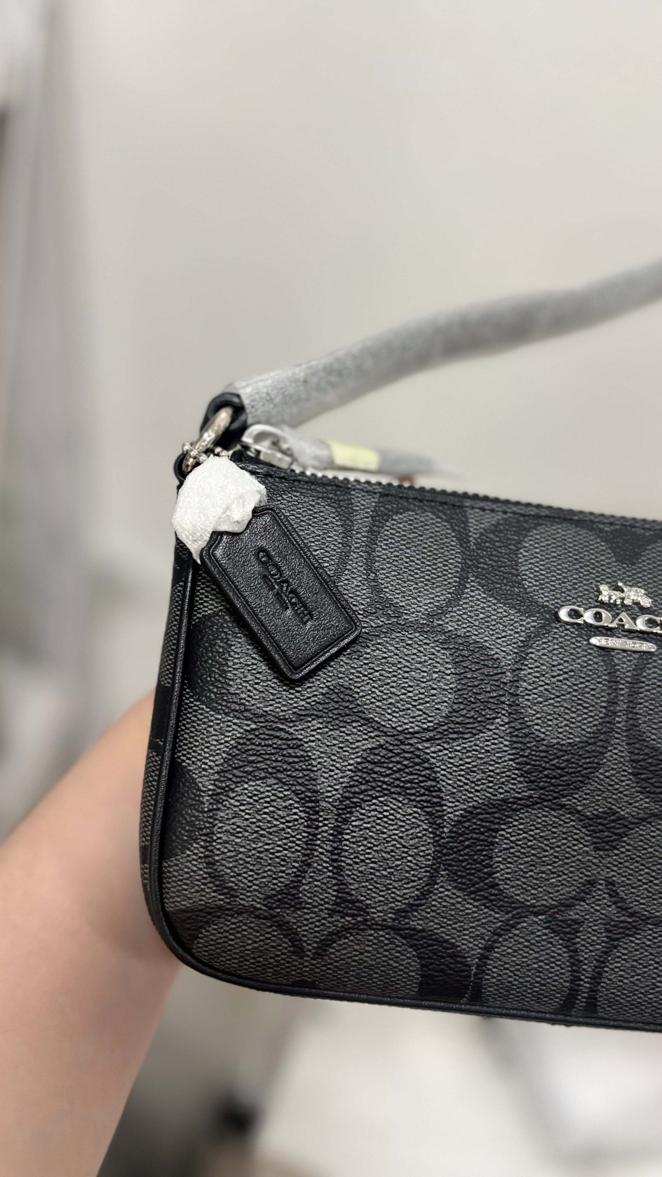 COACH Nolita 19 In Signature Canvas Charcoal