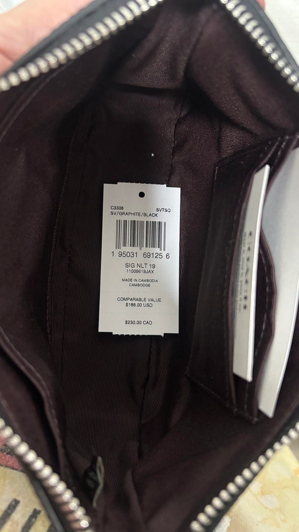 COACH Nolita 19 In Signature Canvas Charcoal