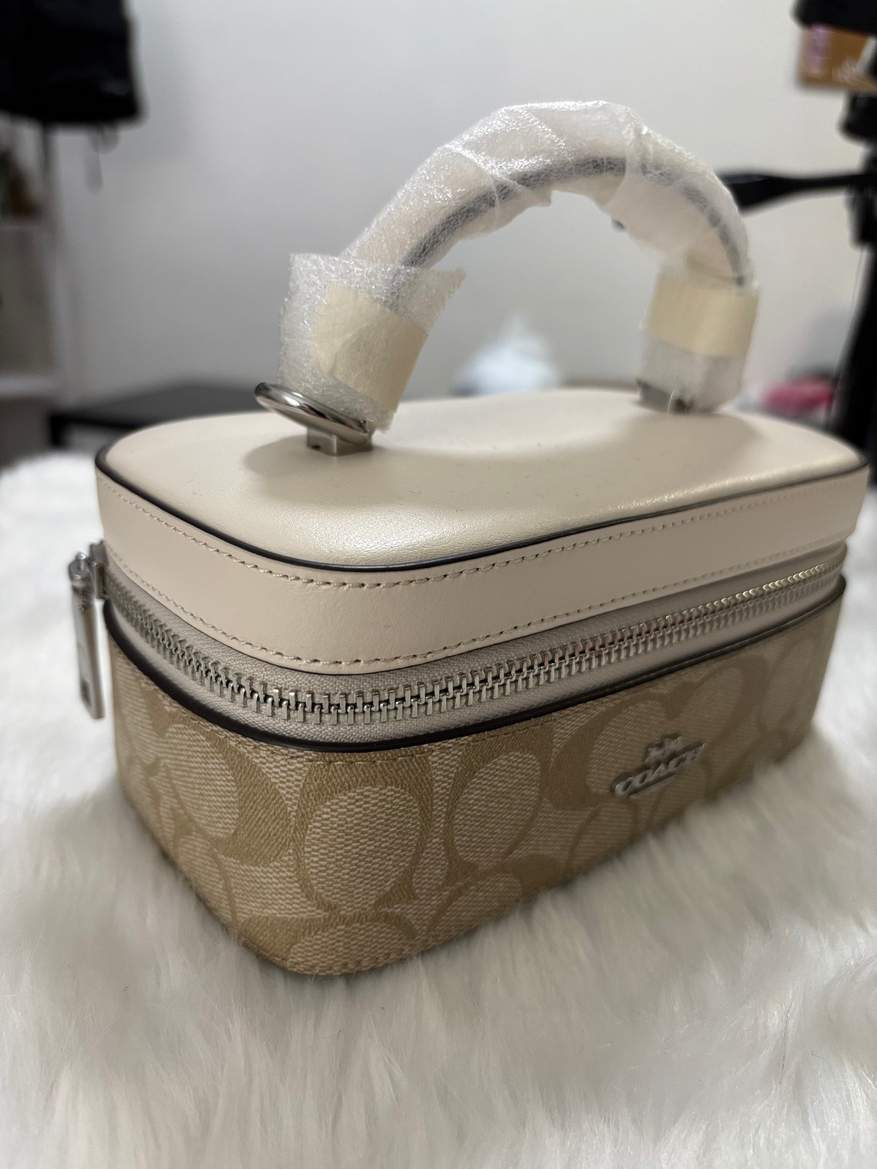COACH Train Case Crossbody -  Chalk/Khaki Signature