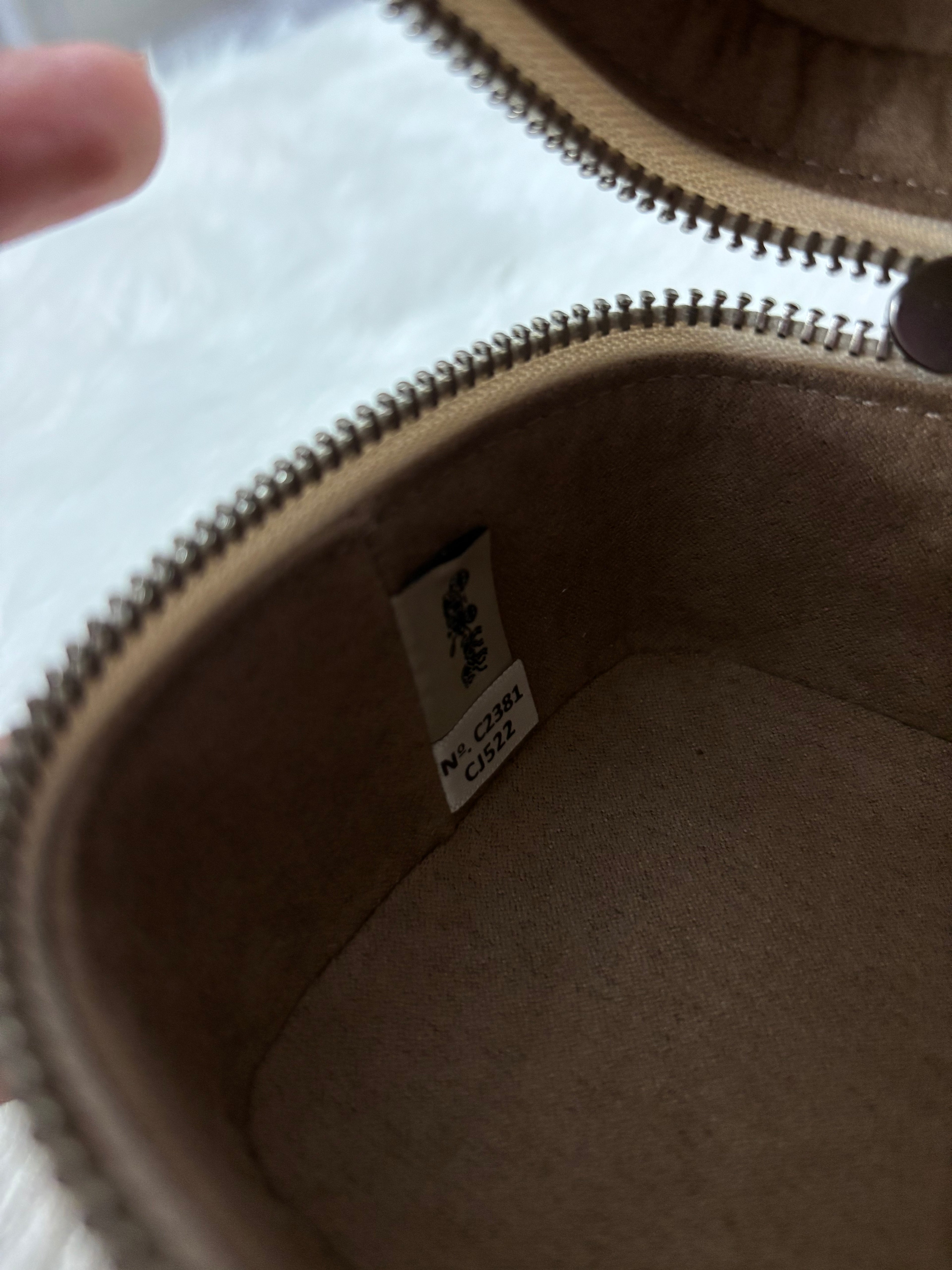 COACH Train Case Crossbody -  Chalk/Khaki Signature