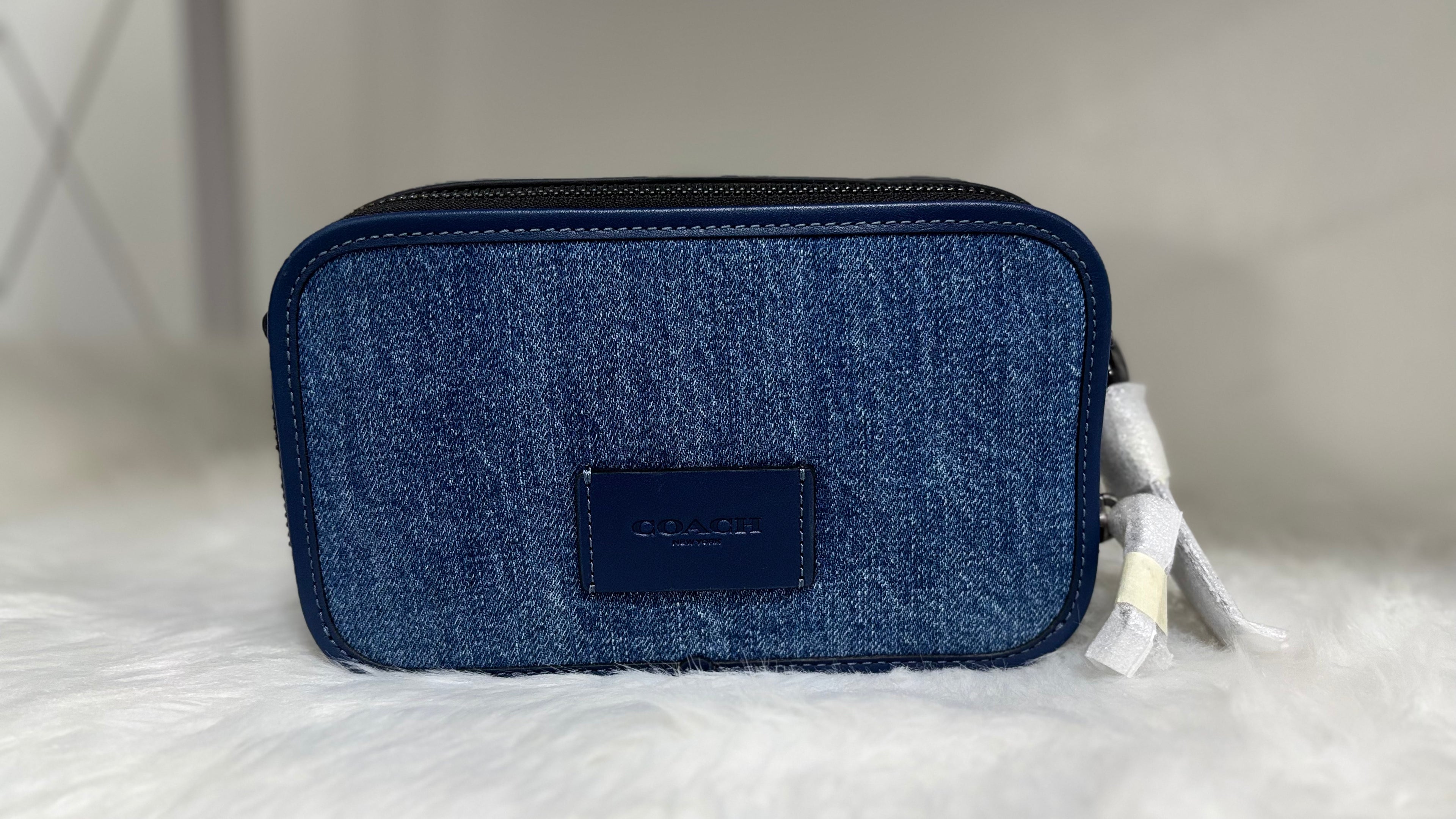 COACH Wyatt Crossbody Bag Denim/Deep Blue/Gunmetal