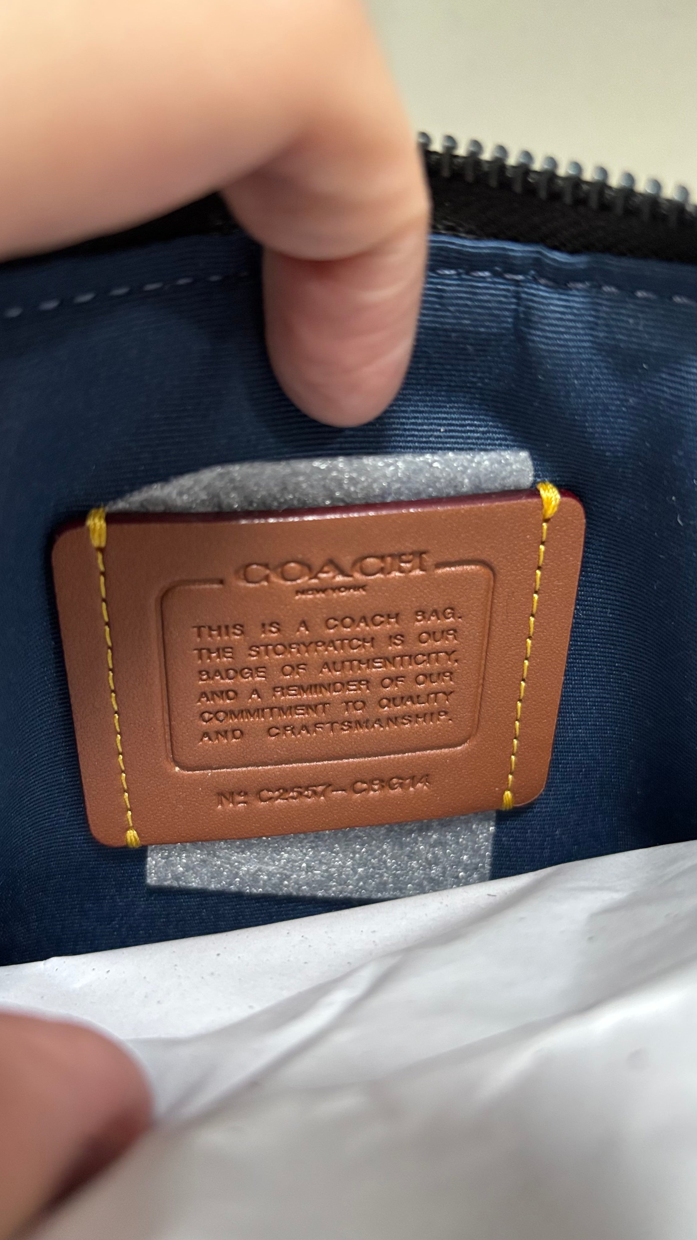 COACH Wyatt Crossbody Bag Denim/Deep Blue/Gunmetal