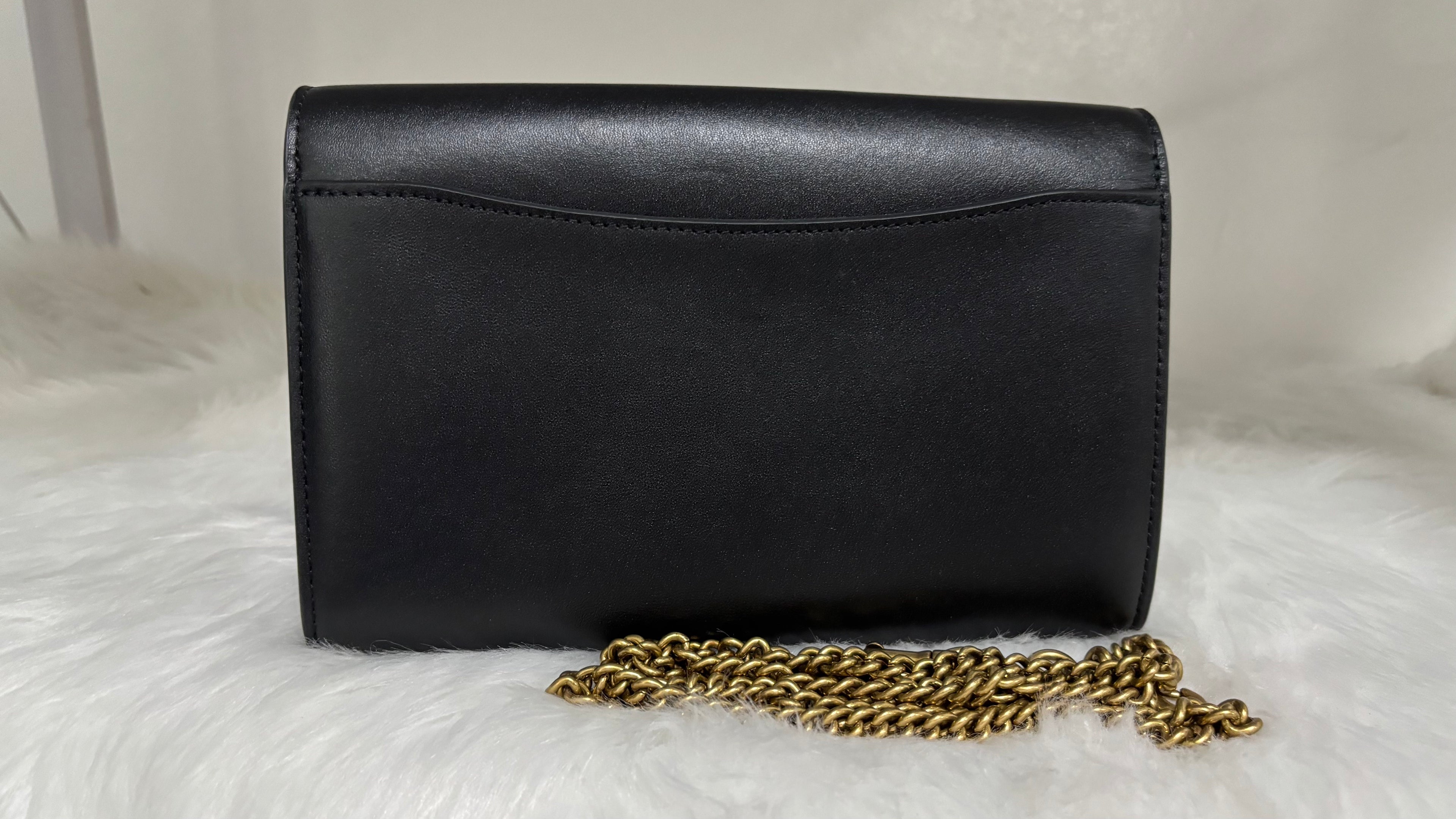 COACH Tabby Chain Clutch in Colorblock Signature Canvas