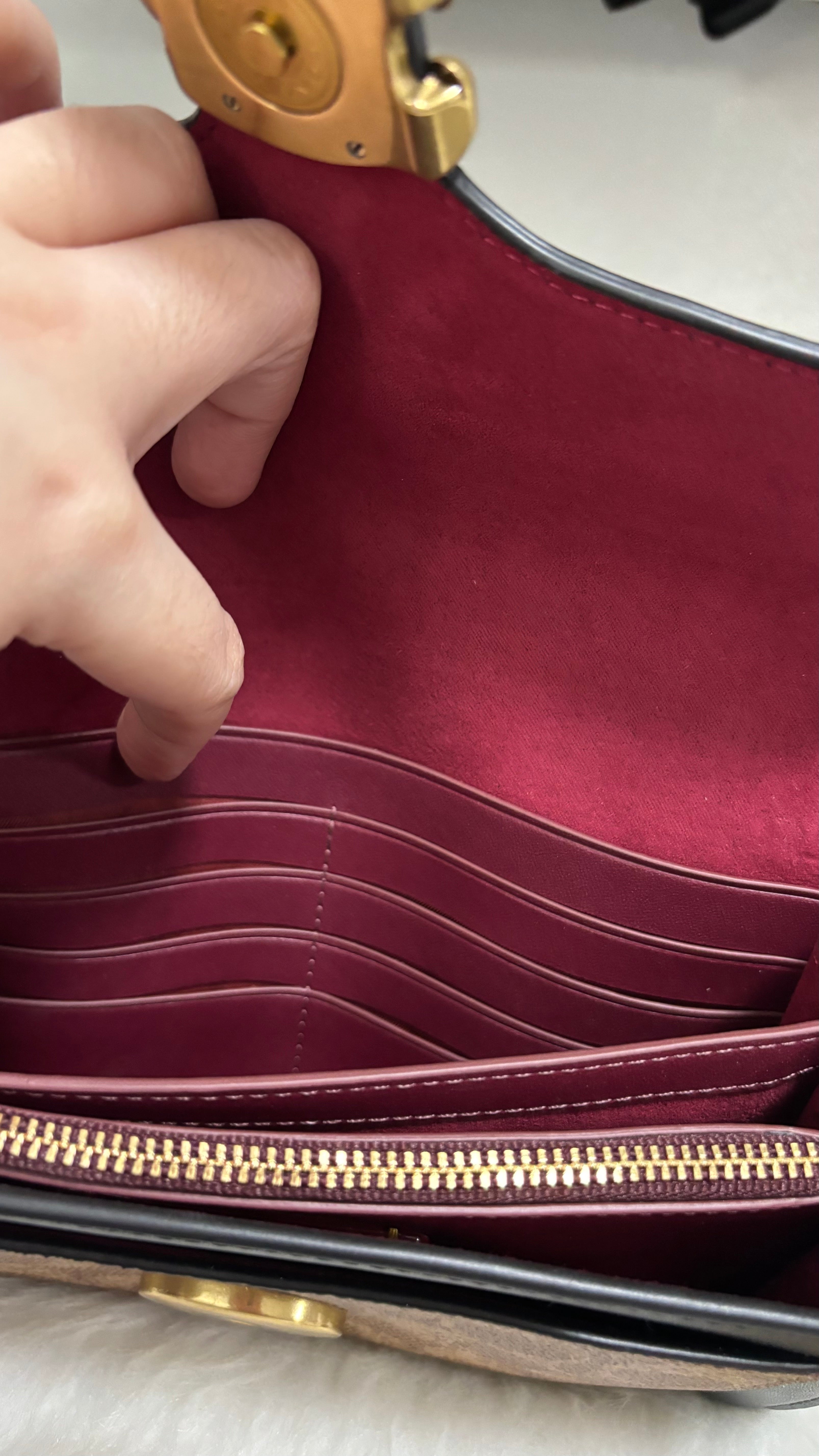 COACH Tabby Chain Clutch in Colorblock Signature Canvas