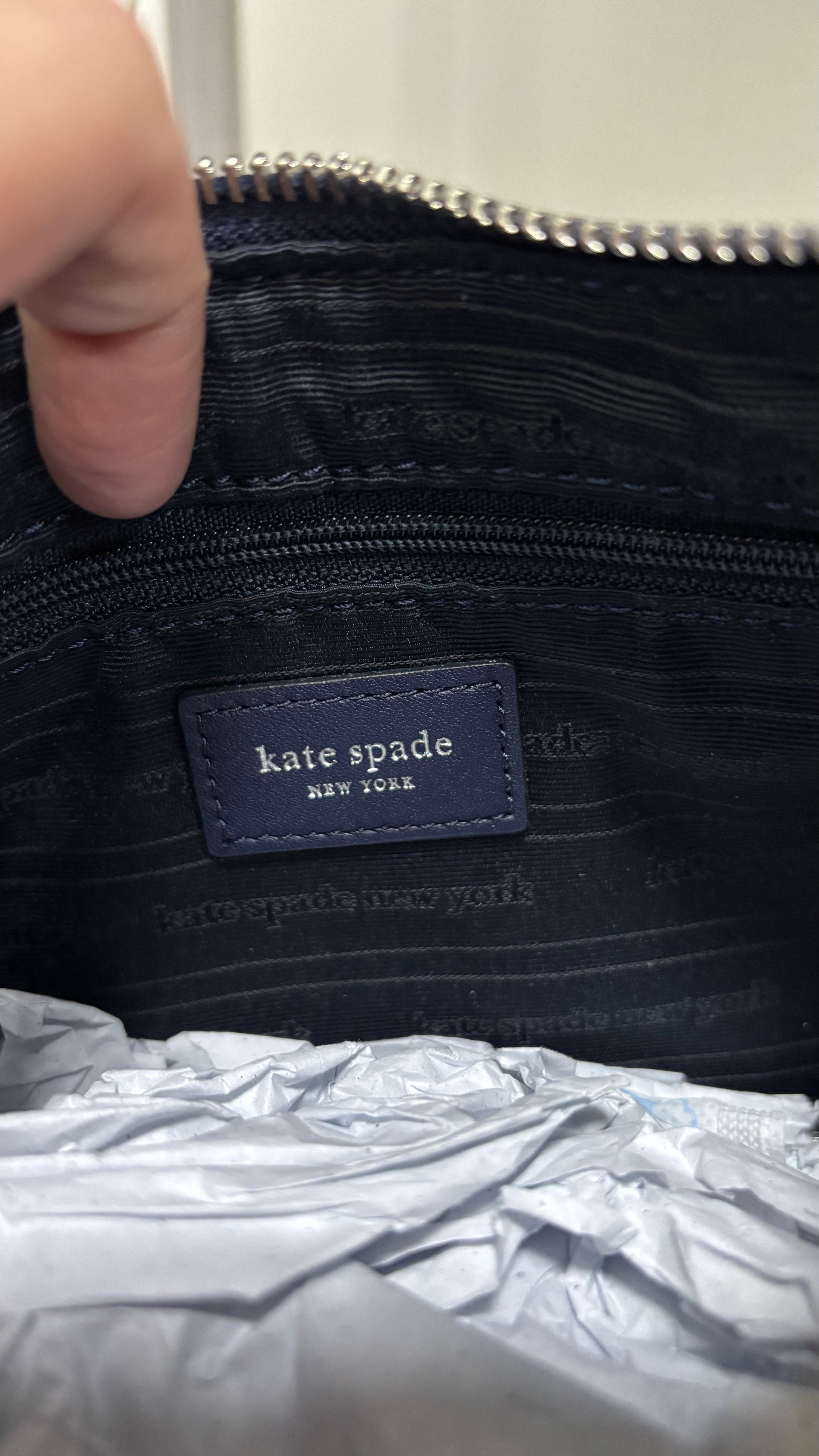 KATE SPADE Spade Flower Jacquard Denim Small Convertible Crossbody Bag
