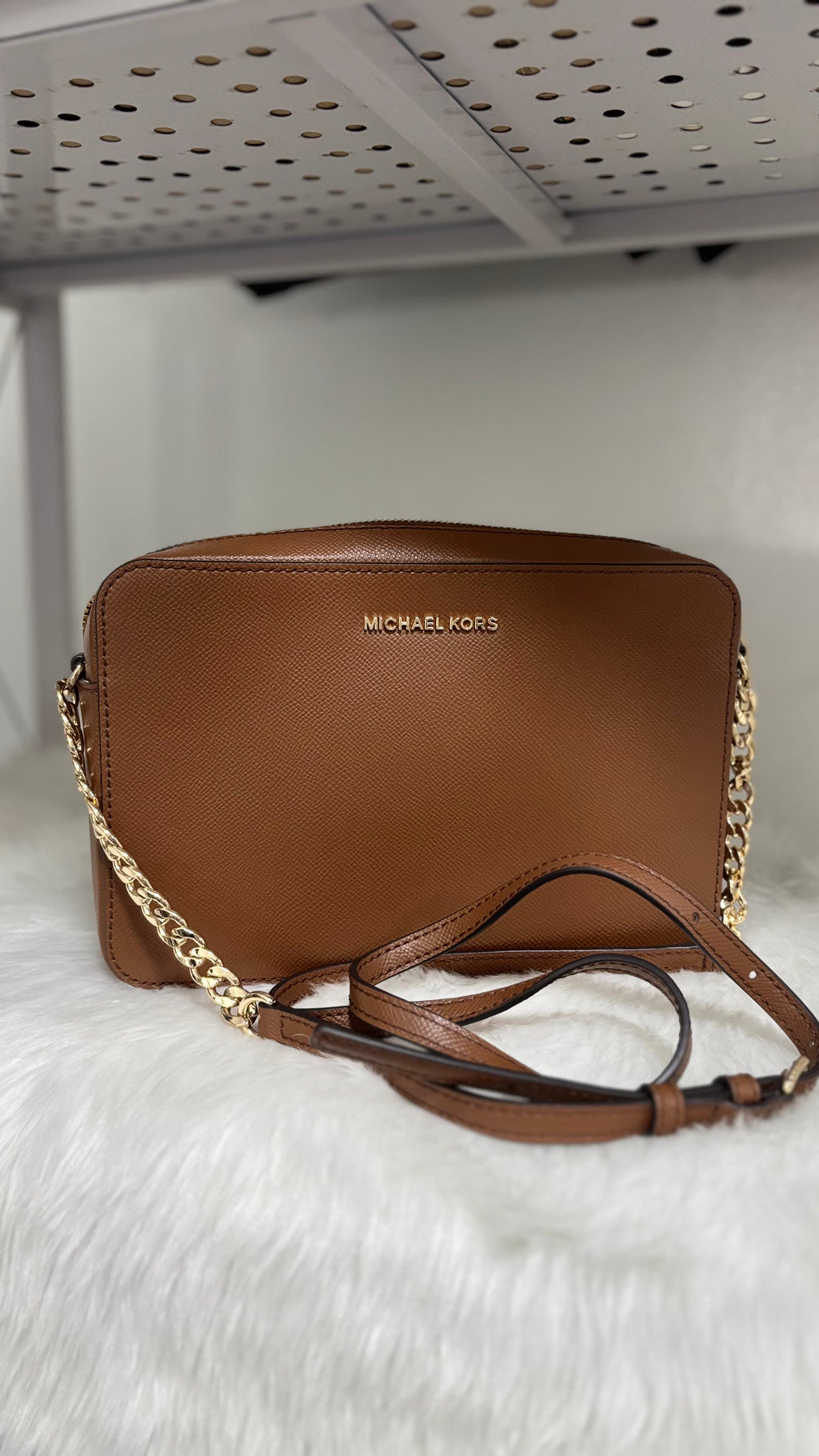 MICHAEL KORS Jet Set Large Saffiano Leather Crossbody Bag