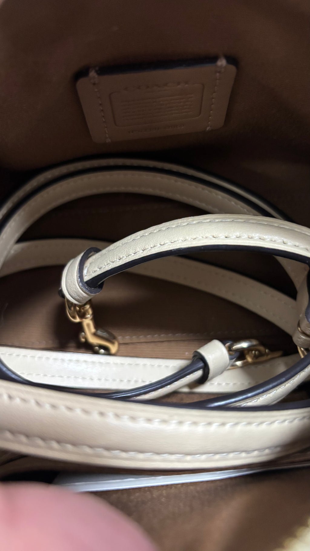 COACH Mini Rowan Satchel Bag In Blocked Signature Canvas Light Khaki