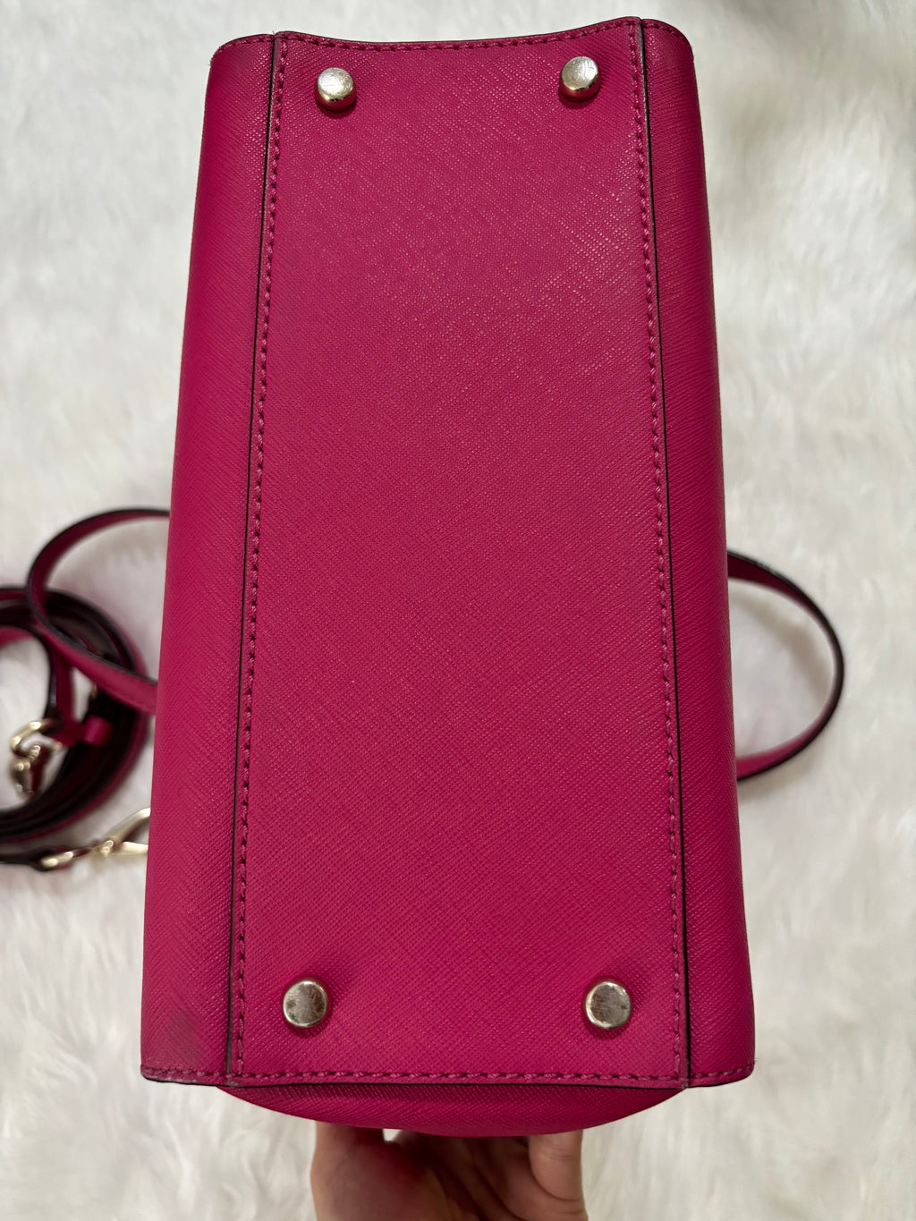 KATE SPADE Leather Cedar Street Hayden Tote in Fuschia