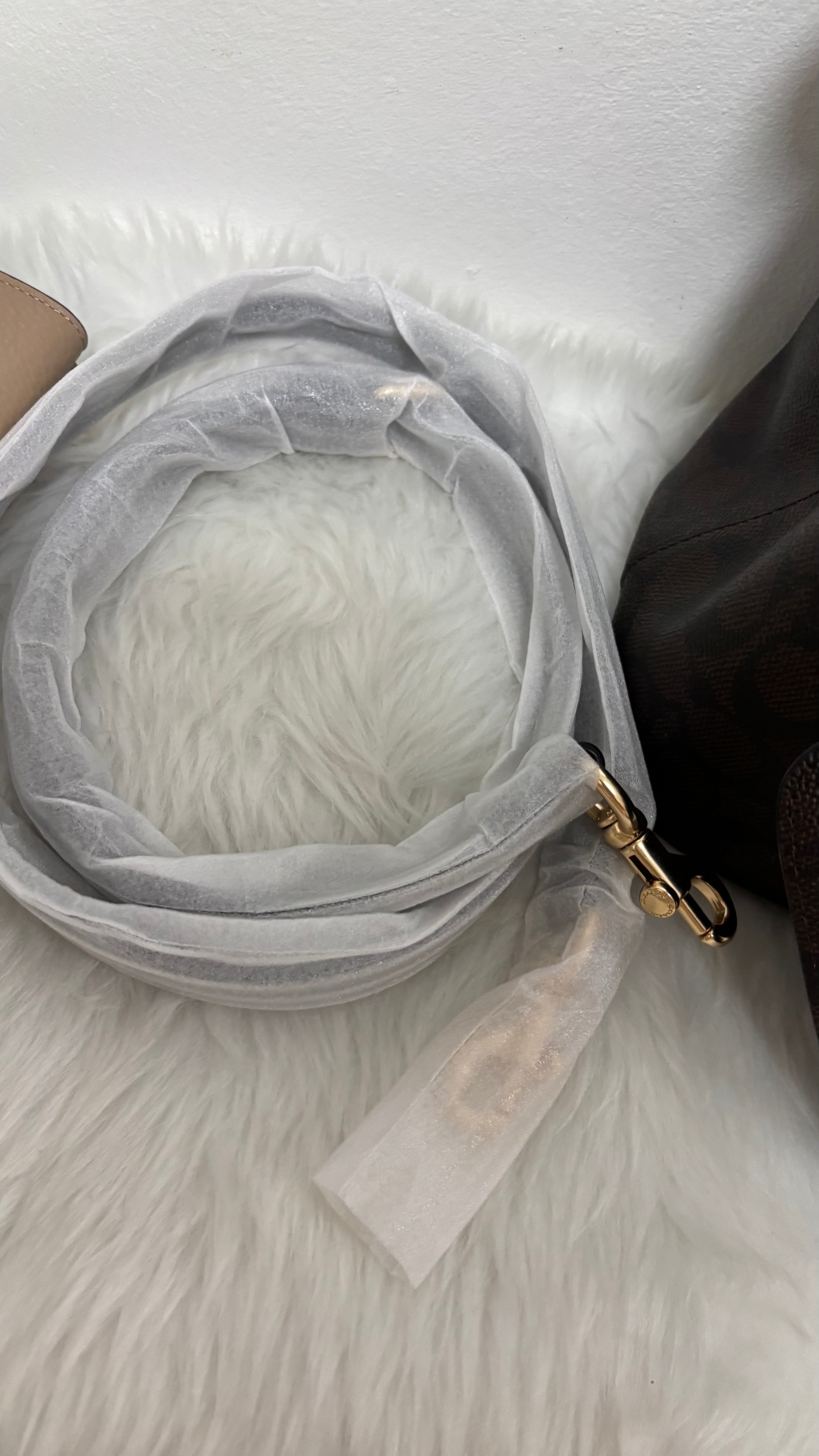 COACH Rowan Bucket Brown Bag In Signature Canvas with Pouch