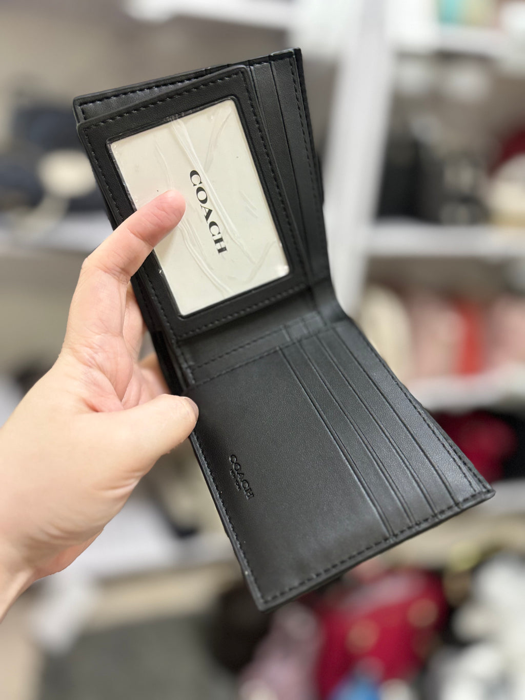 COACH 3 In 1 Wallet In Blue/Charcoal Signature Leather