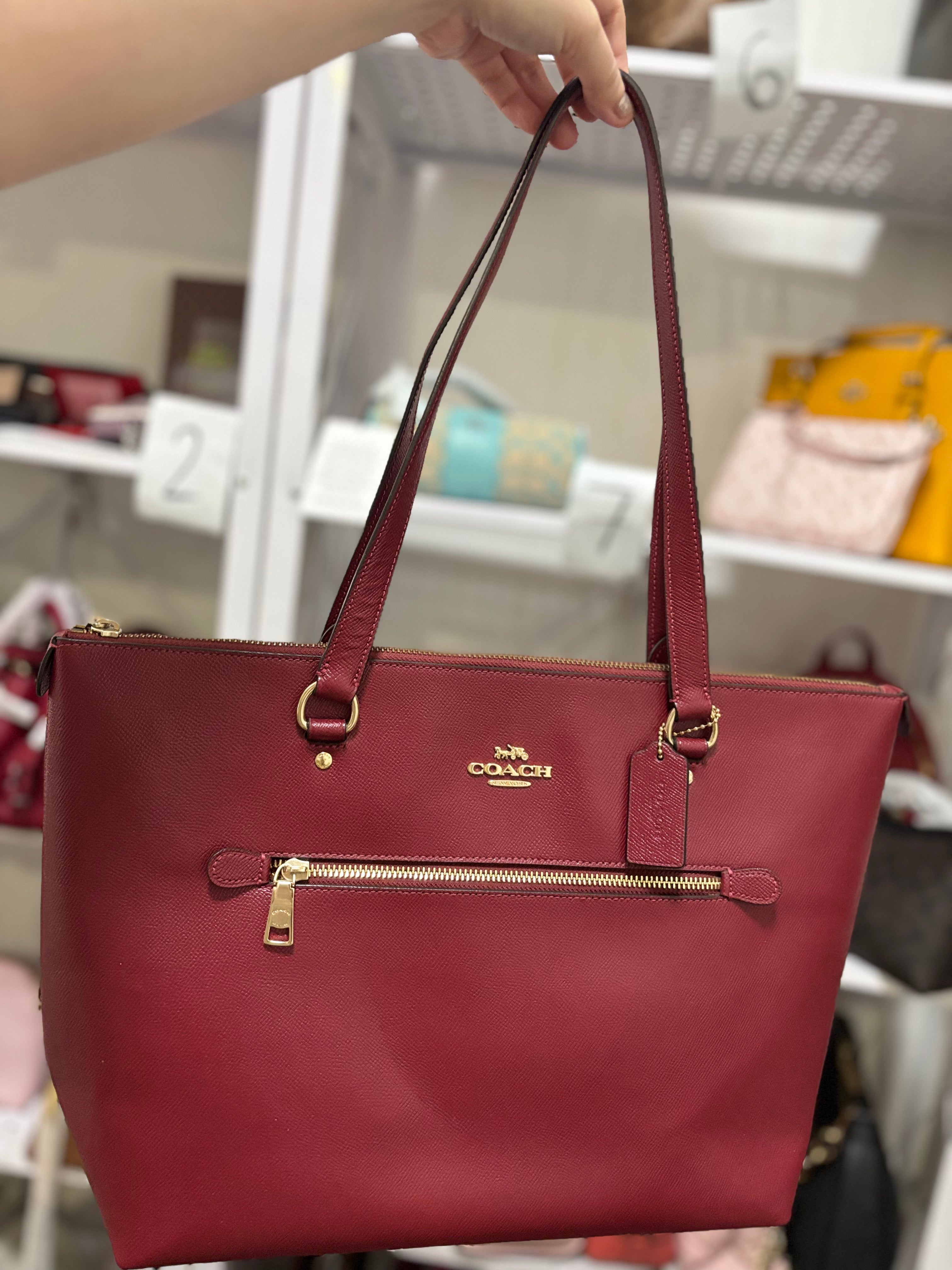 COACH Gallery Tote - Maroon