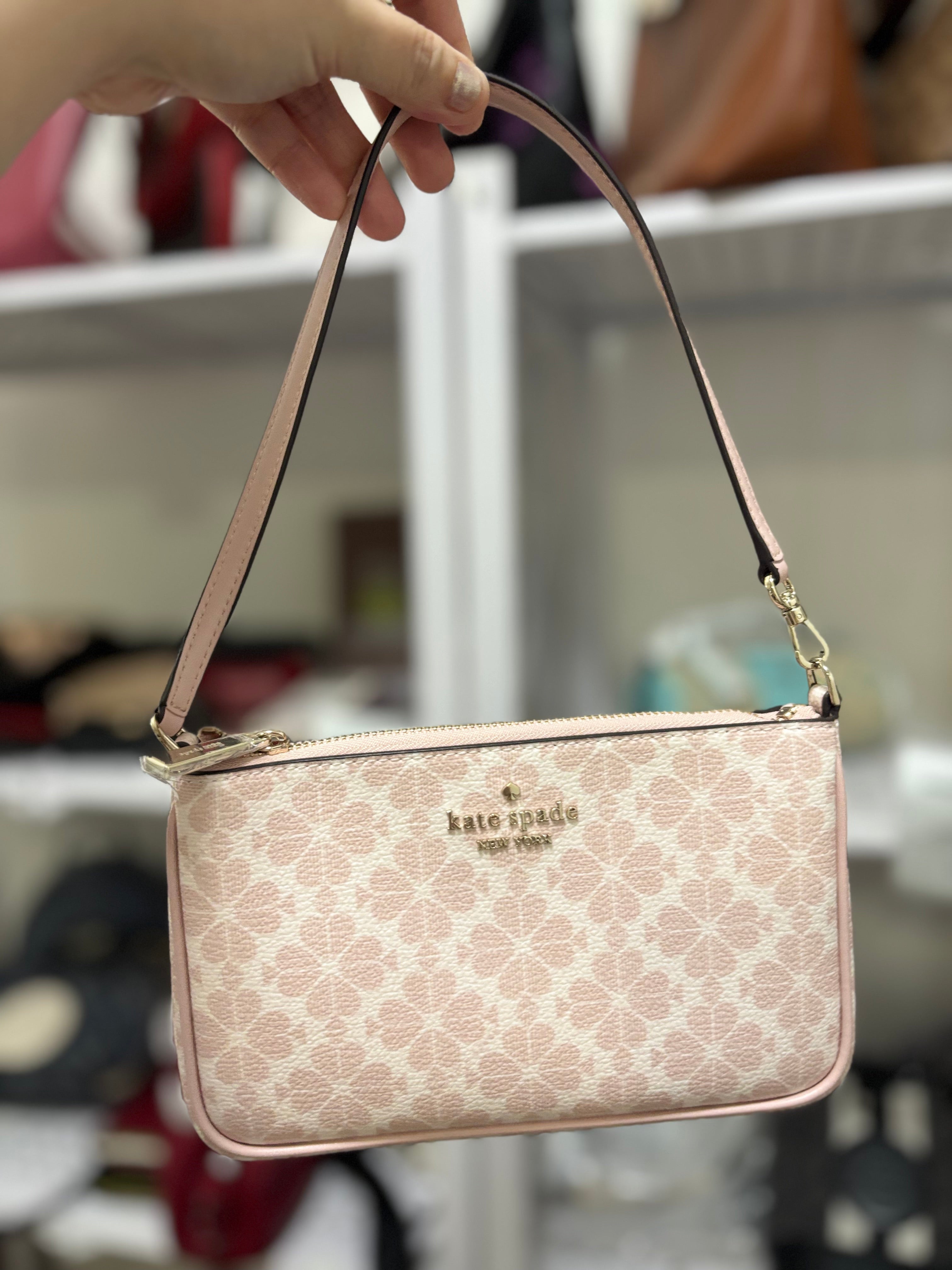 KATE SPADE Flower Convertible Wristlet/Shoulder Bag