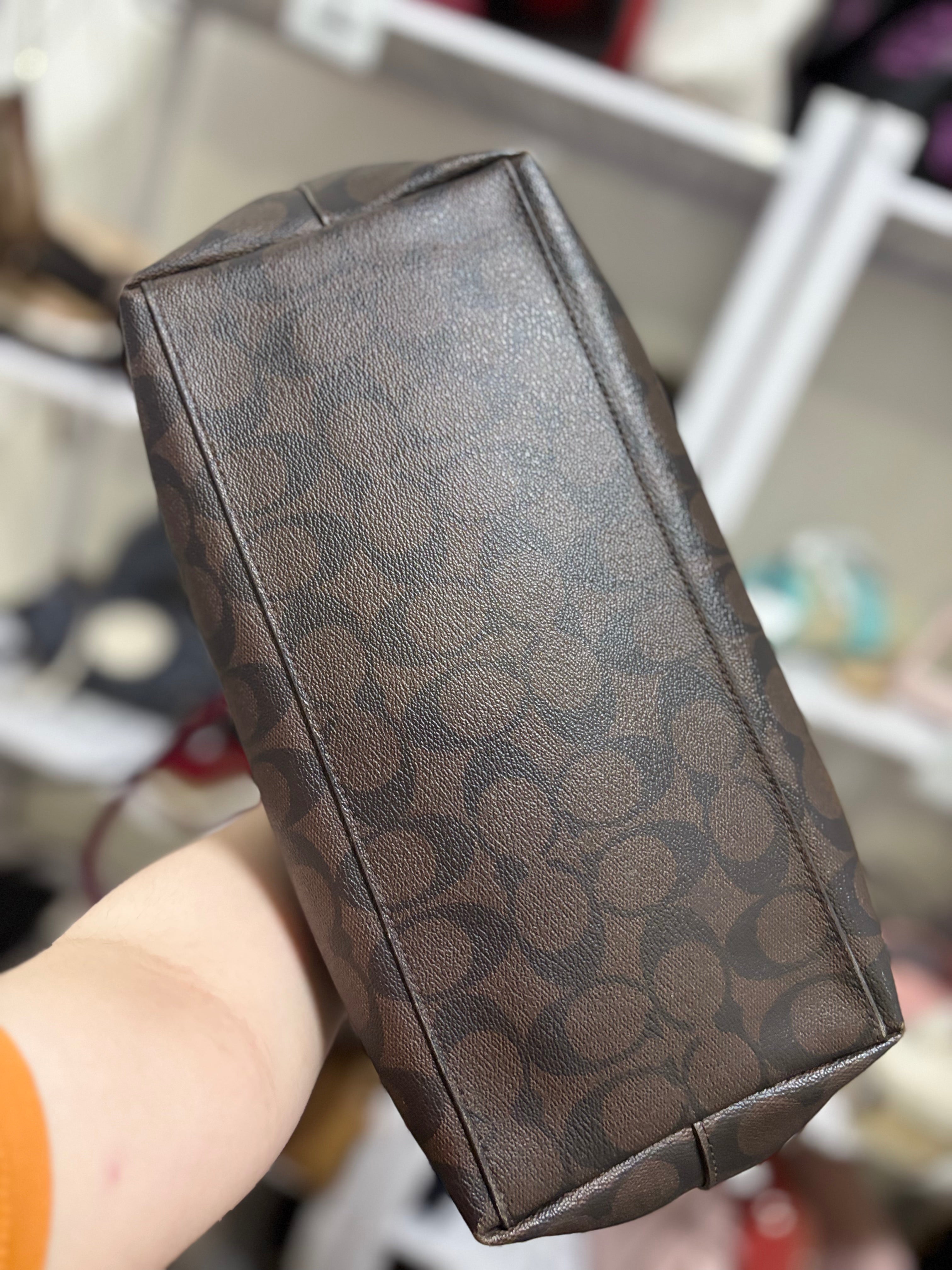 COACH City Zip Tote - Mahogany/Purple