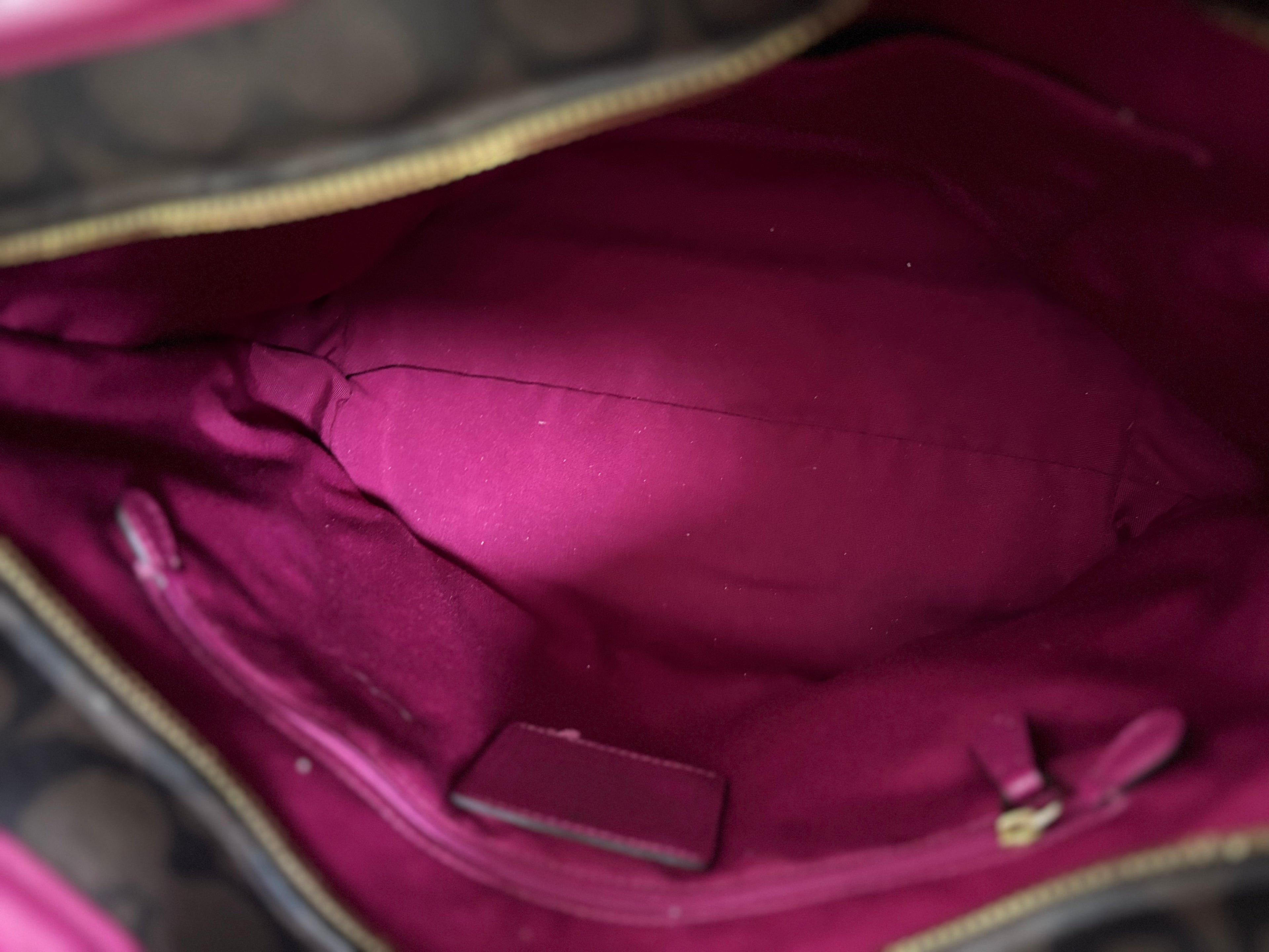 COACH City Zip Tote - Mahogany/Purple