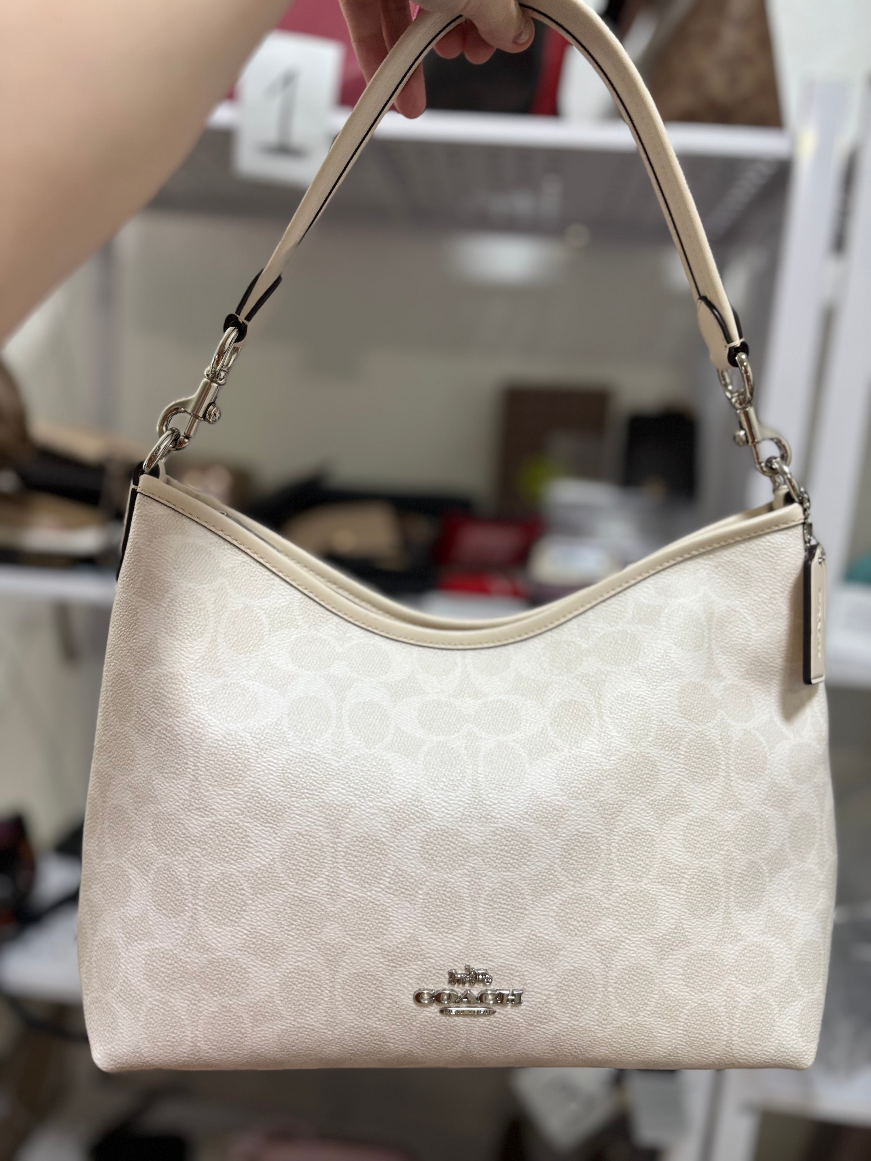 COACH Laurel in Chalk Signature Canvas