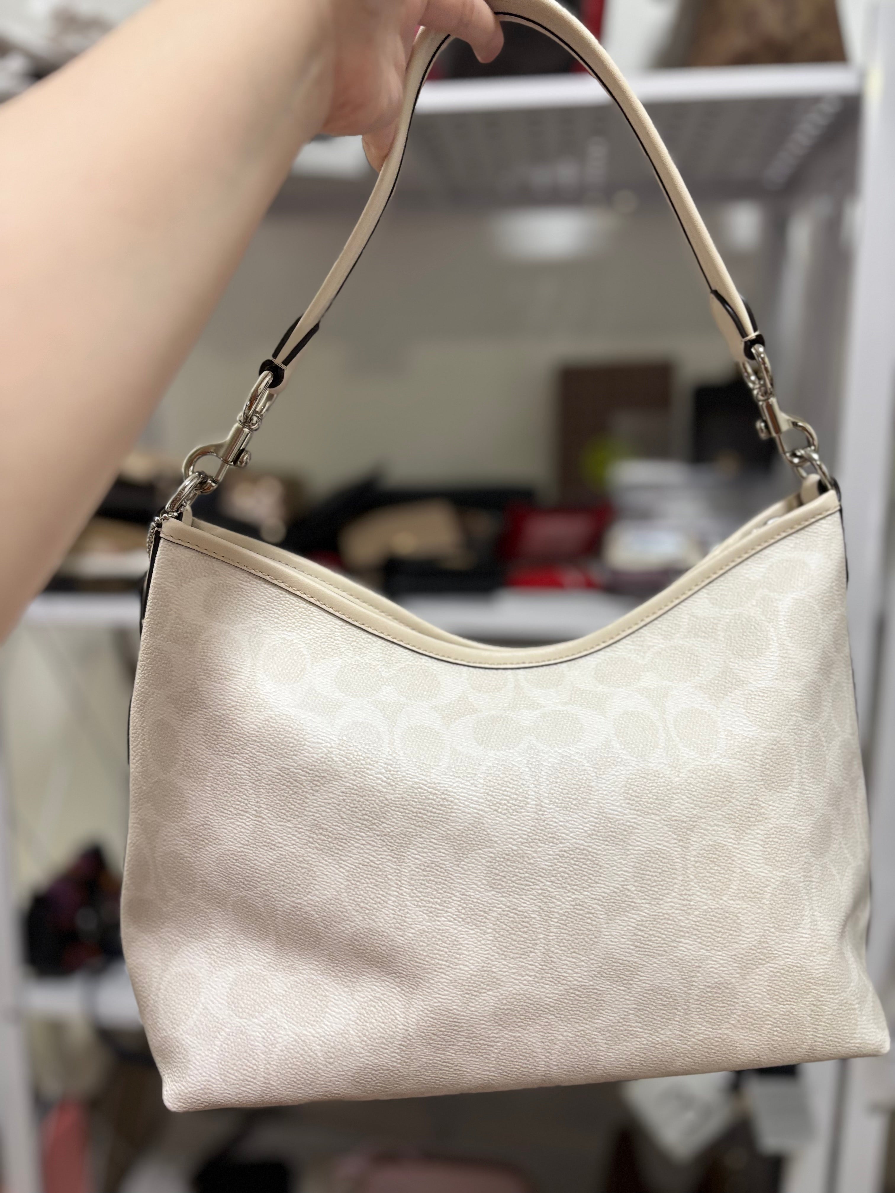 COACH Laurel in Chalk Signature Canvas