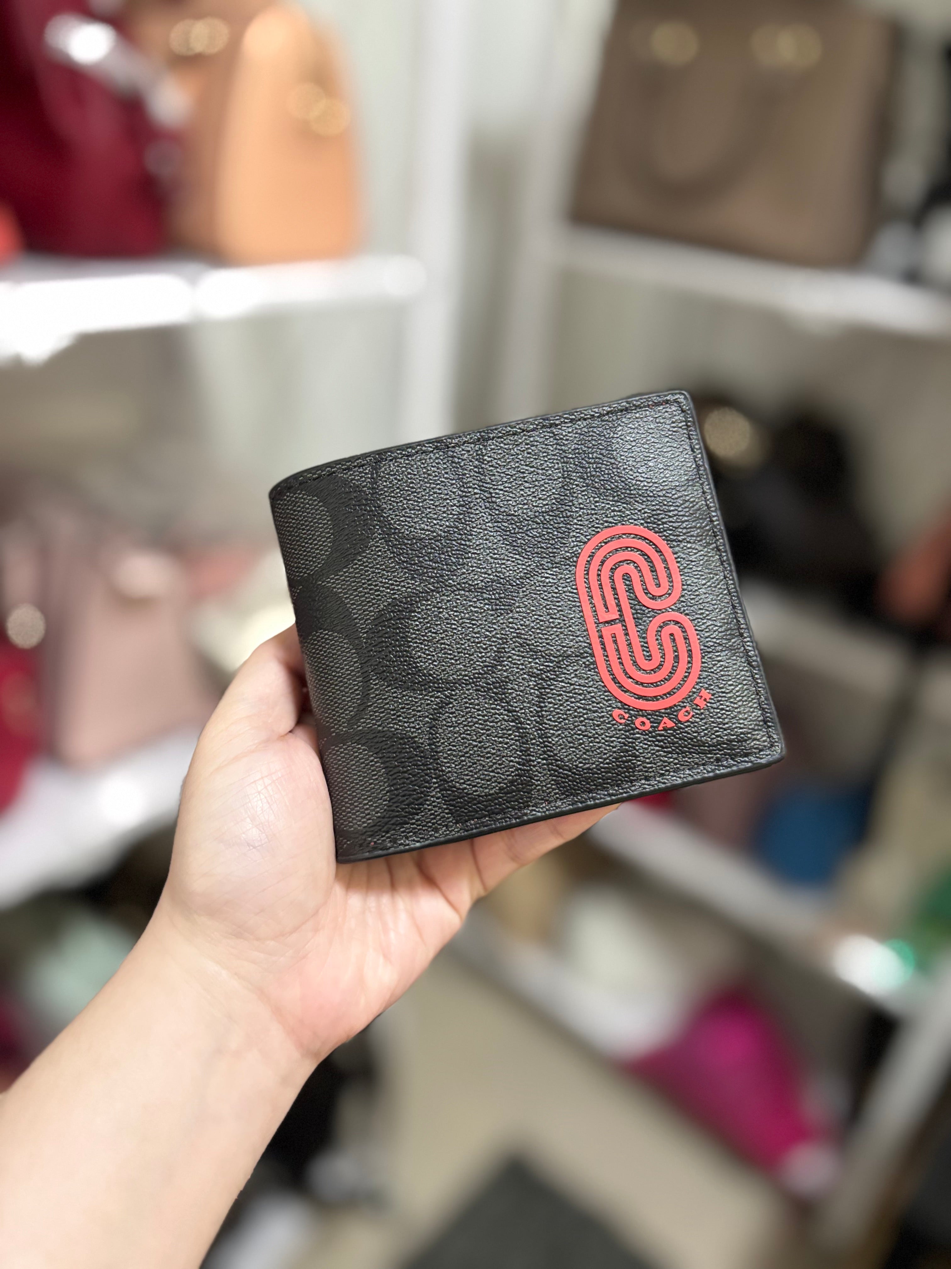 COACH 3 In 1 Wallet In Signature Leather Red/Charcoal