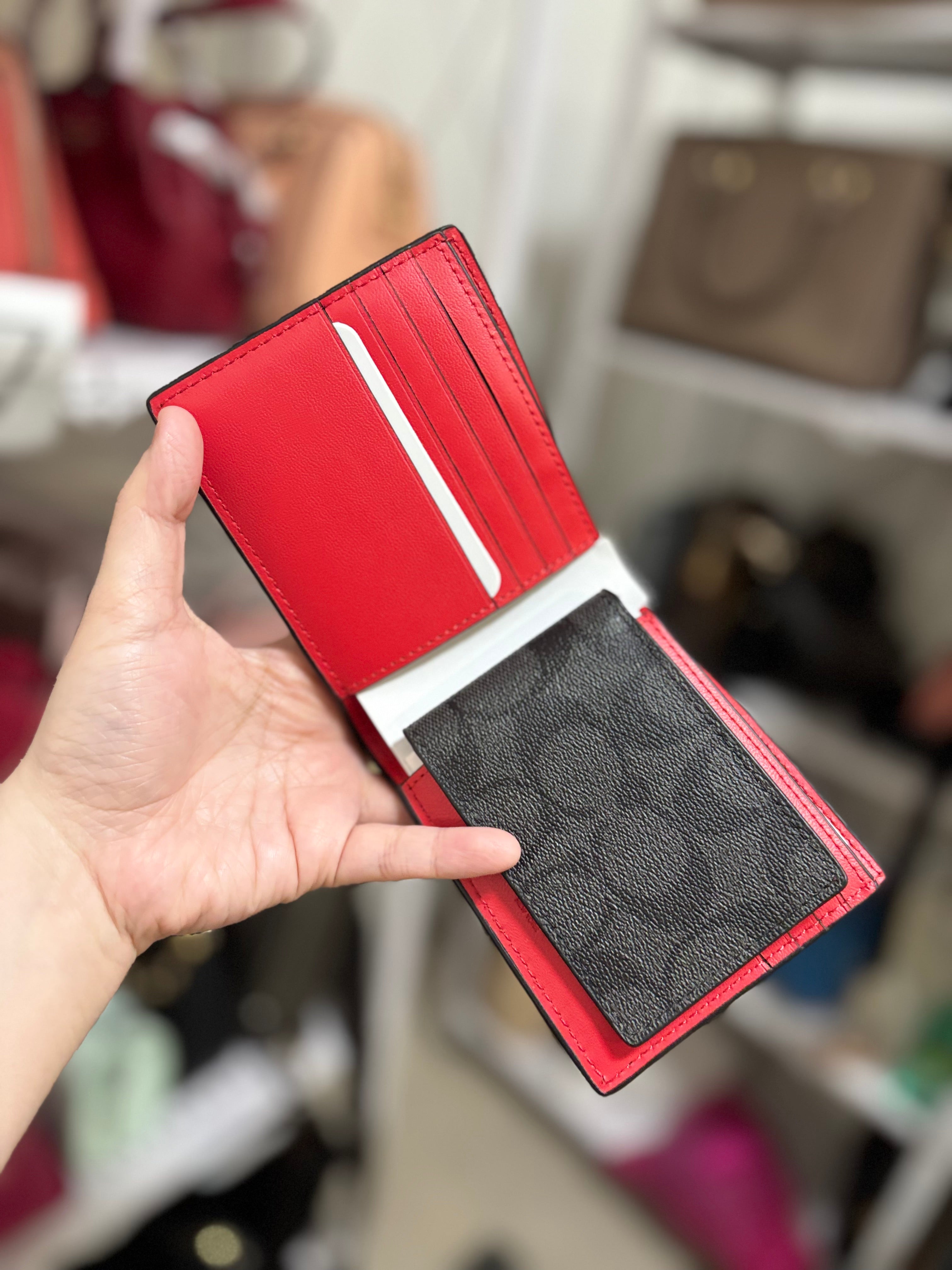 COACH 3 In 1 Wallet In Signature Leather Red/Charcoal