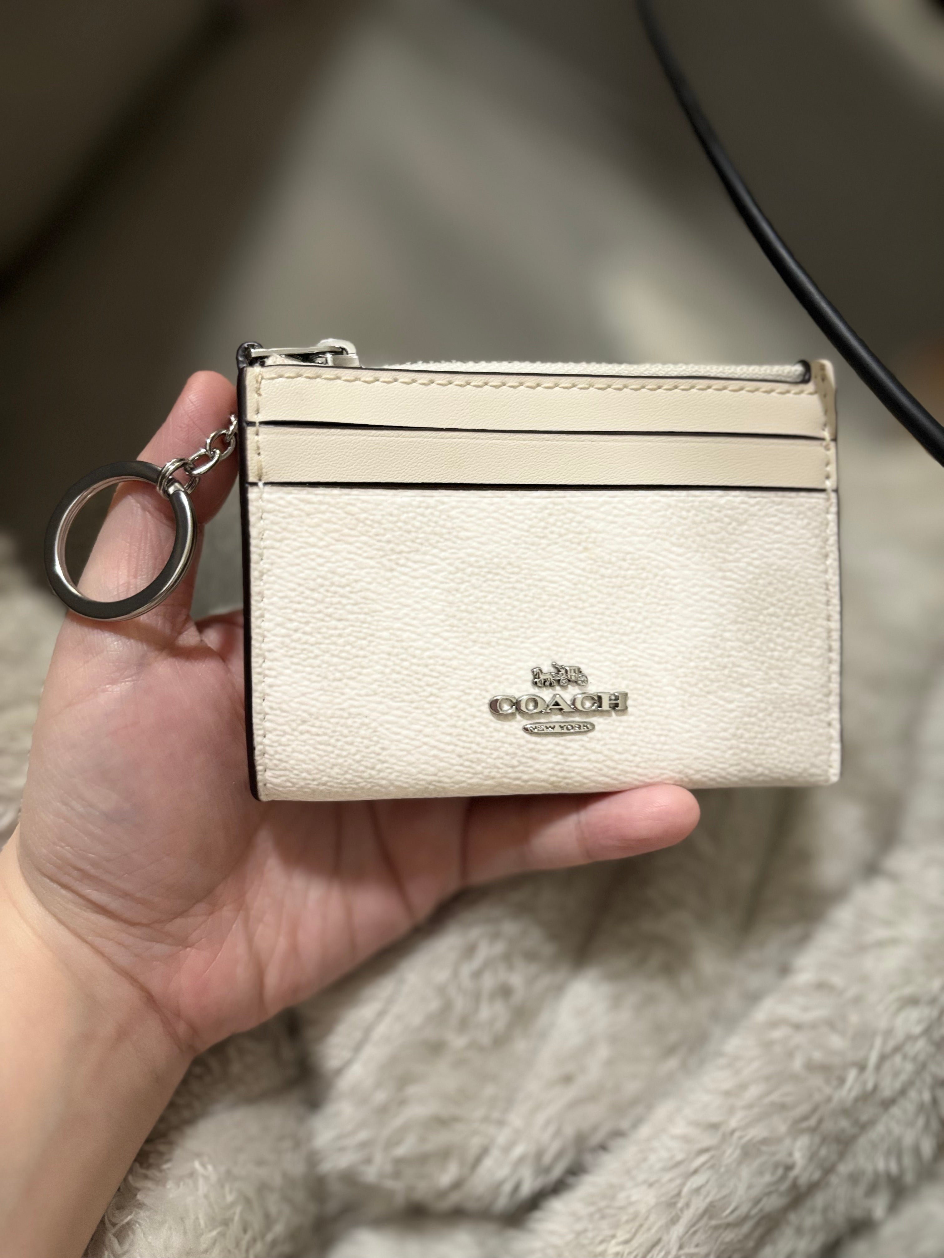 COACH Mini Skinny Id Case In Signature Canvas - Chalk/White