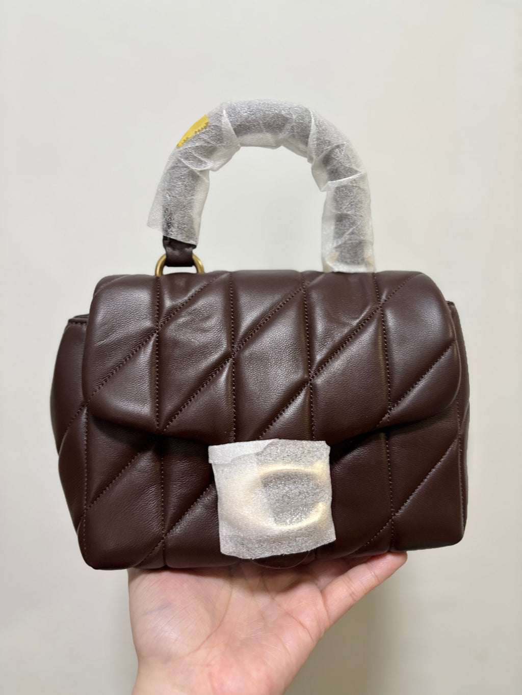 COACH Tabby Top Handle with Sling (Black, Brown, White)