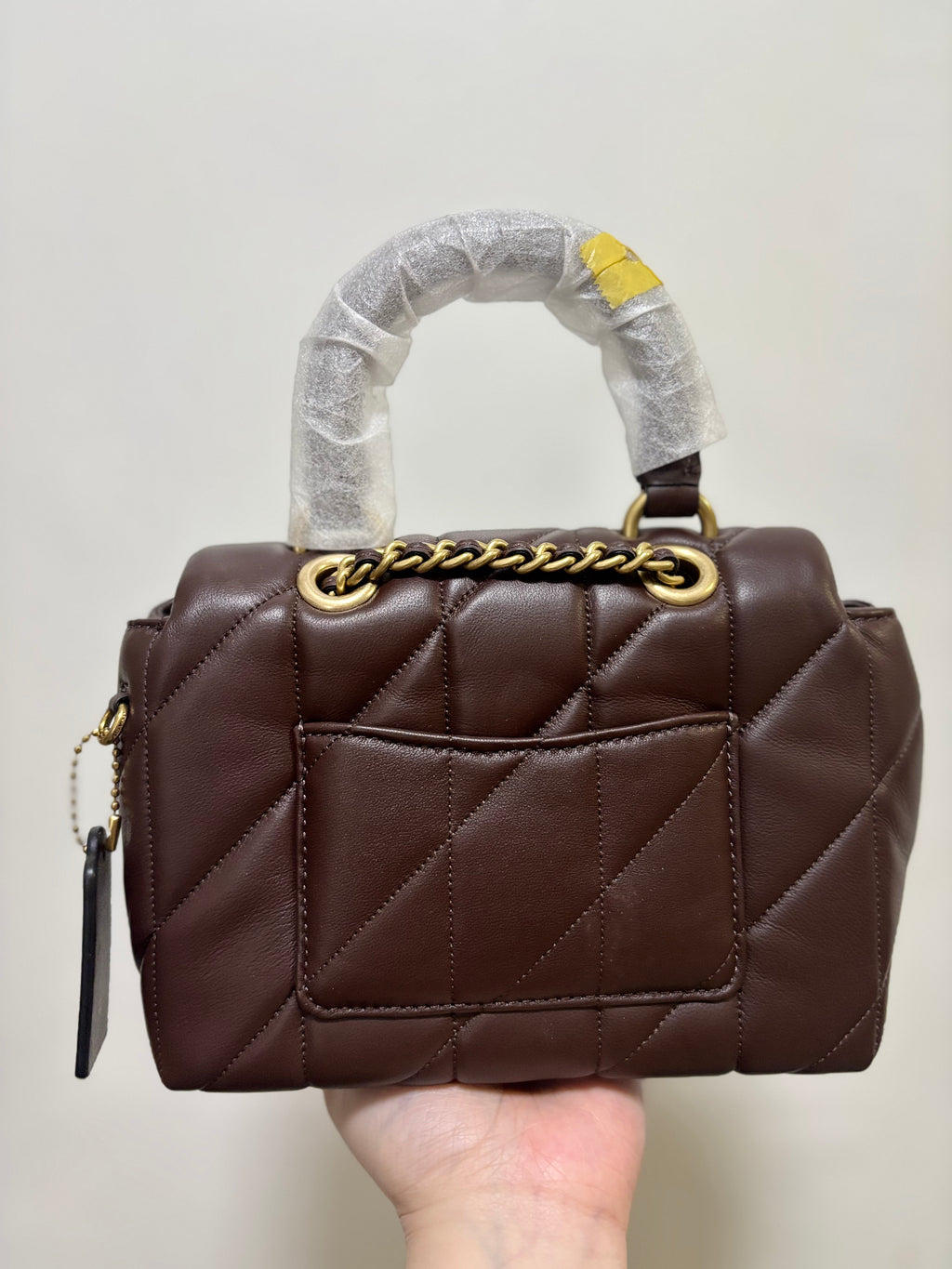 COACH Tabby Top Handle with Sling (Black, Brown, White)