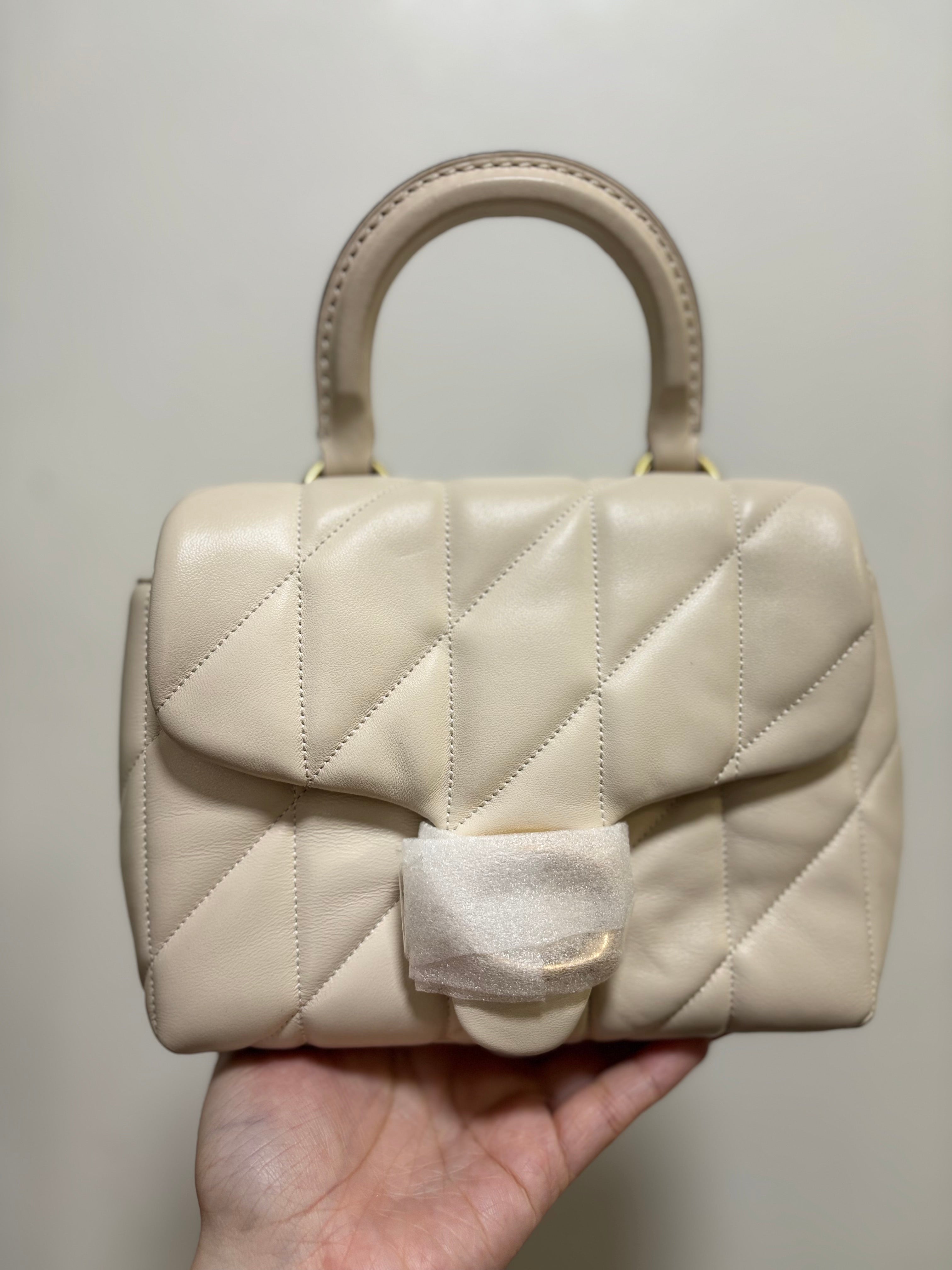COACH Tabby Top Handle with Sling (Black, Brown, White)