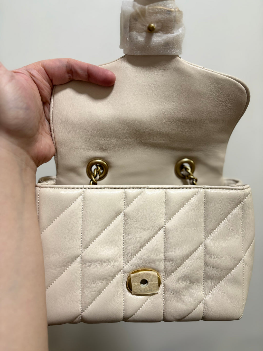 COACH Tabby Top Handle with Sling (Black, Brown, White)