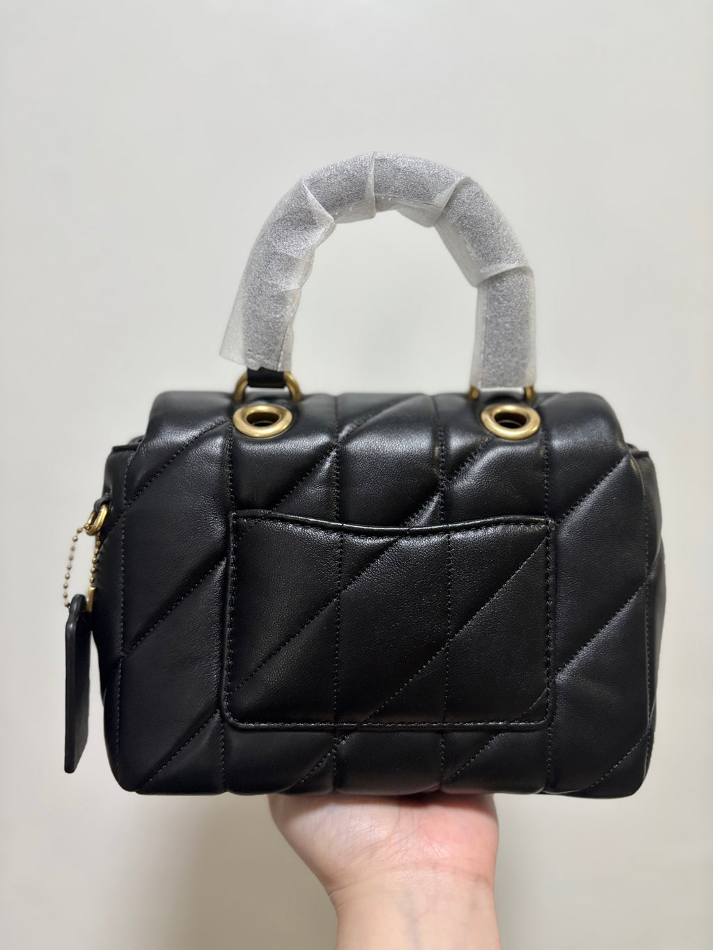 COACH Tabby Top Handle with Sling (Black, Brown, White)