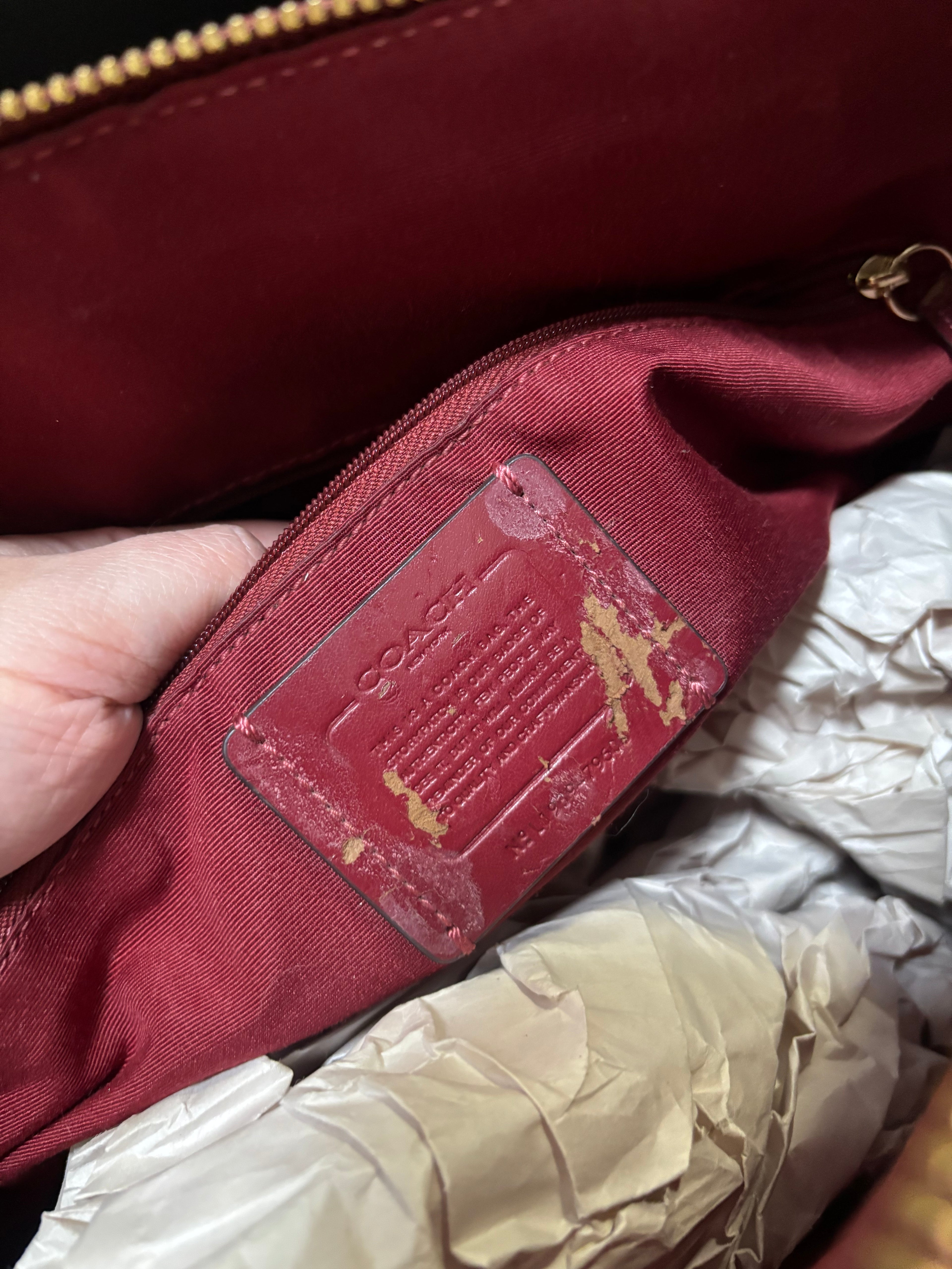 COACH Gallery Tote - Maroon