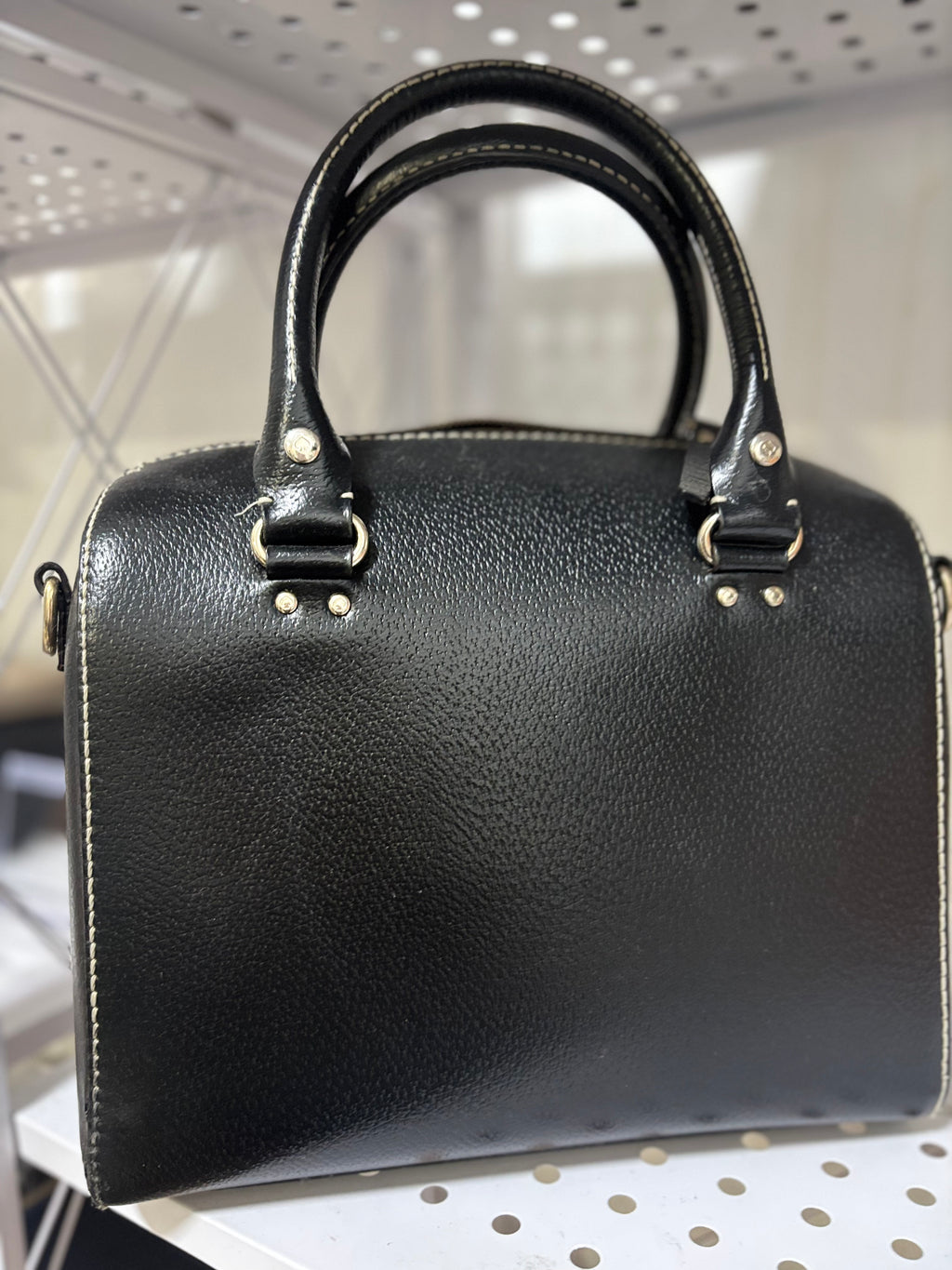 KATE SPADE Wellesley Alessa Satchel (Black Leather)