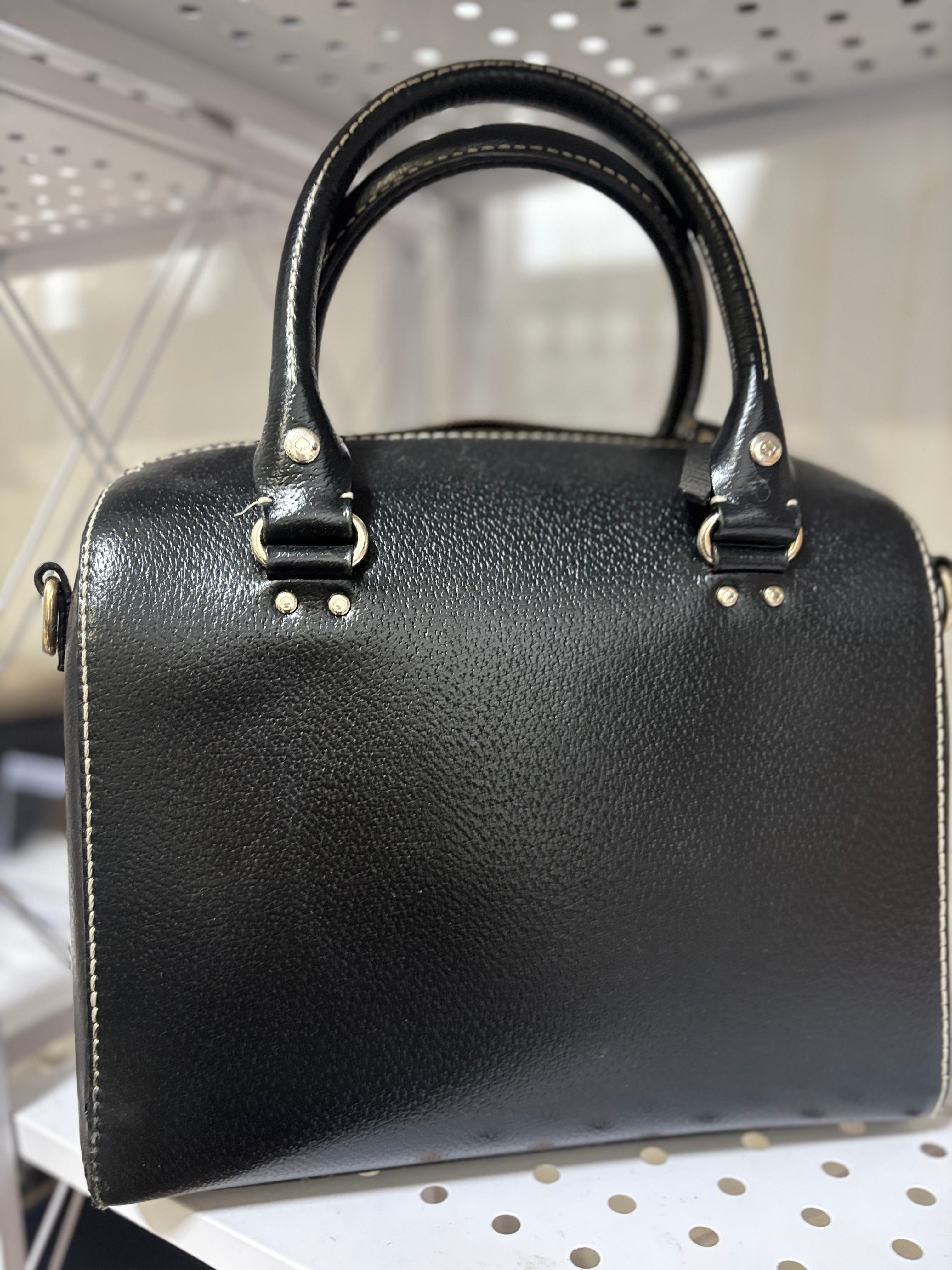 KATE SPADE Wellesley Alessa Satchel (Black Leather)