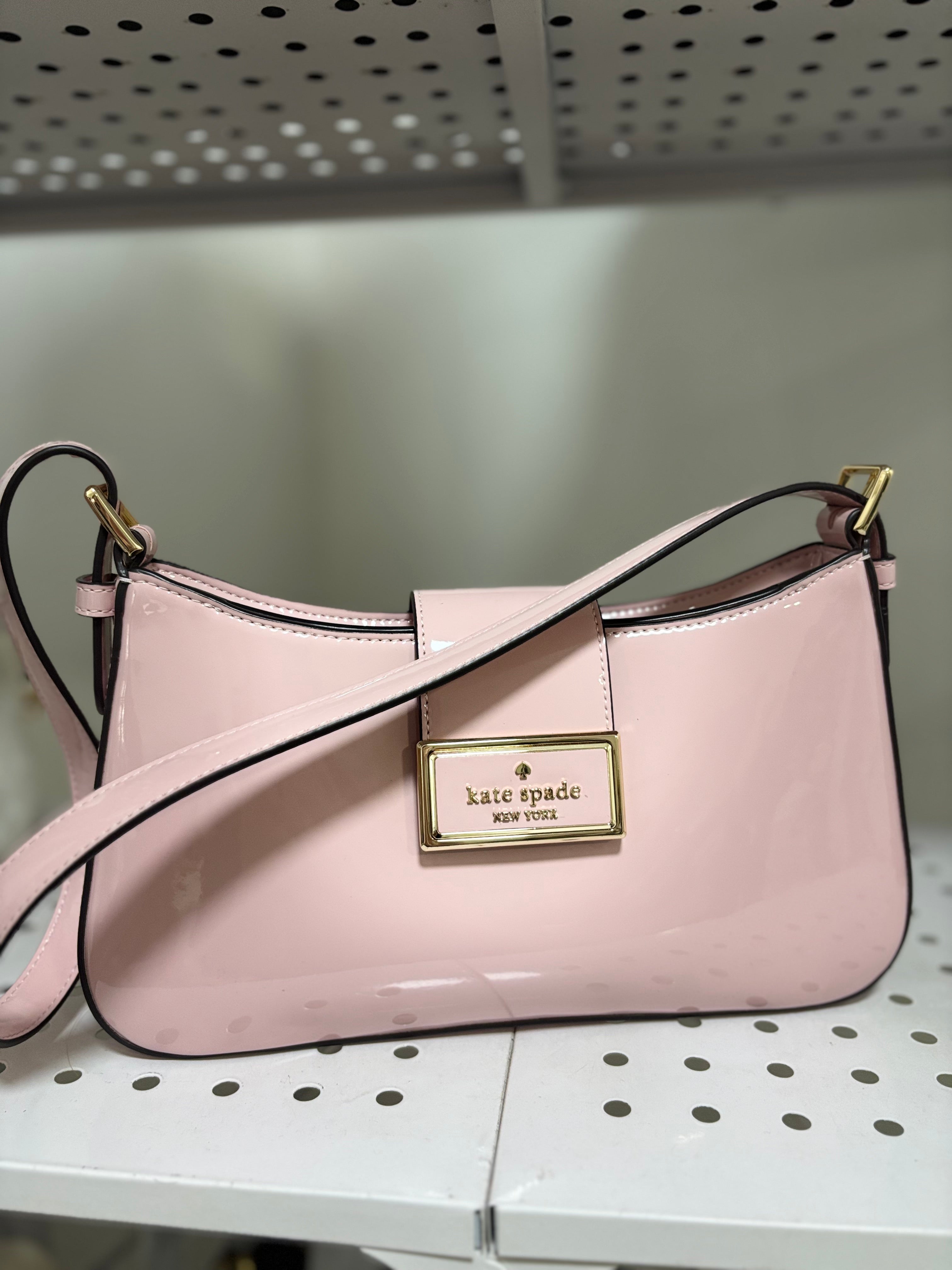 KATE SPADE Reegan Patent Small Shoulder Bag - Blush Pink