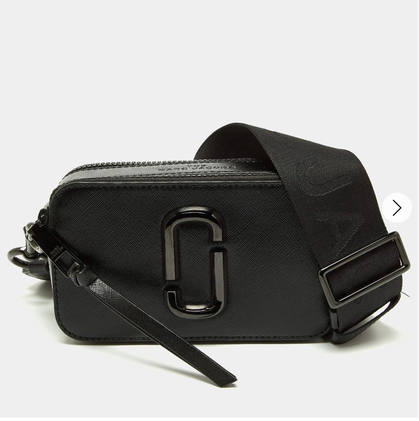 MARC JACOBS Black Leather Snapshot Camera Crossbody Bag