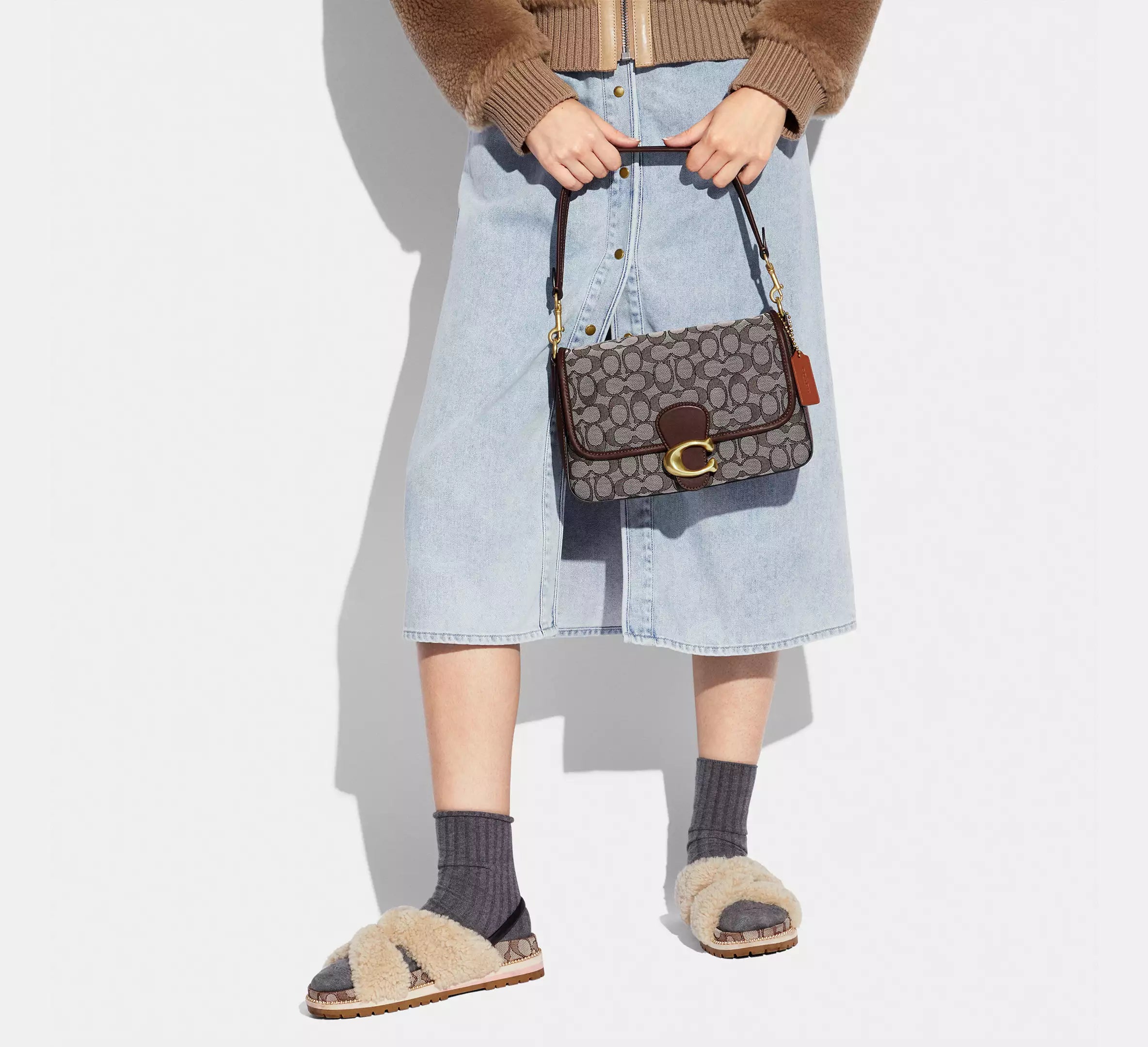 COACH Tabby Soft Shoulder Bag in Signature Jacquard