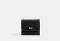 COACH Mila Trifold Pebbled Wallet - Black