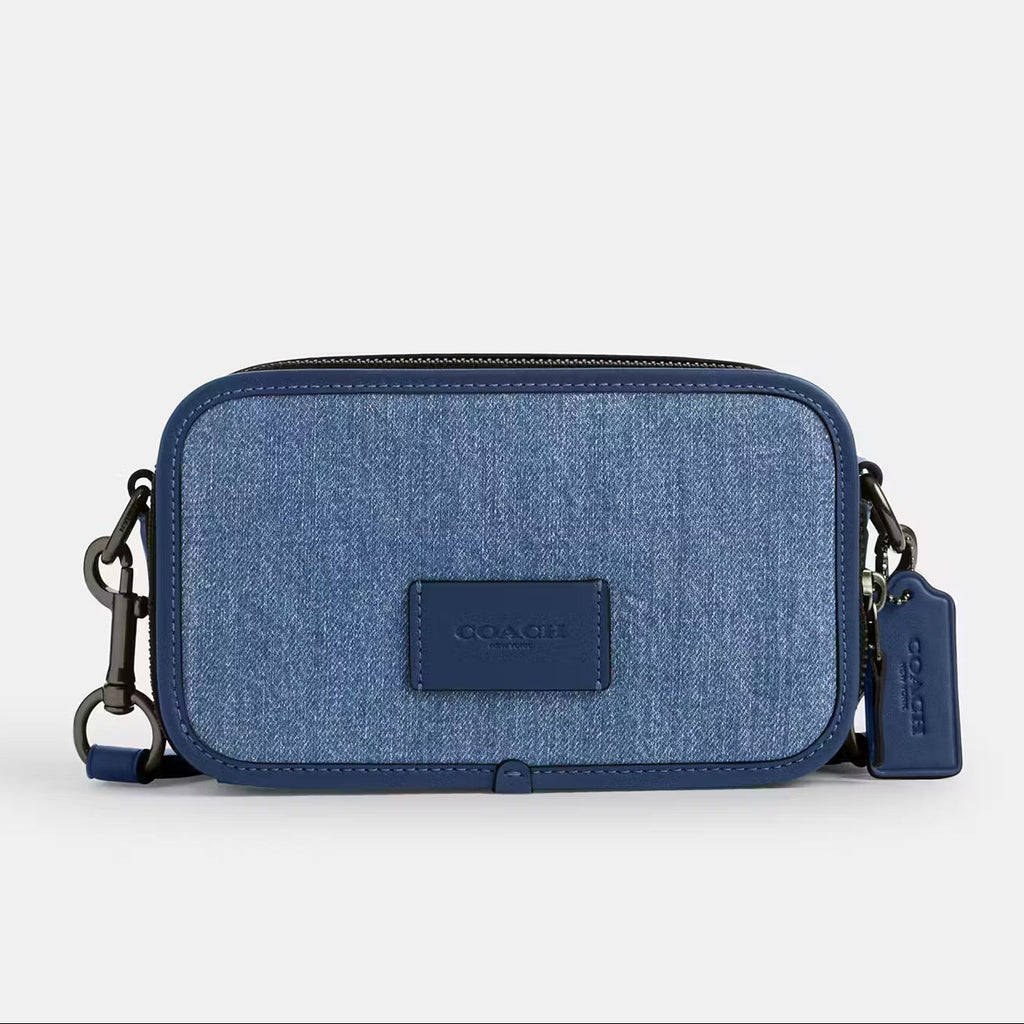 COACH Wyatt Crossbody Bag Denim/Deep Blue/Gunmetal
