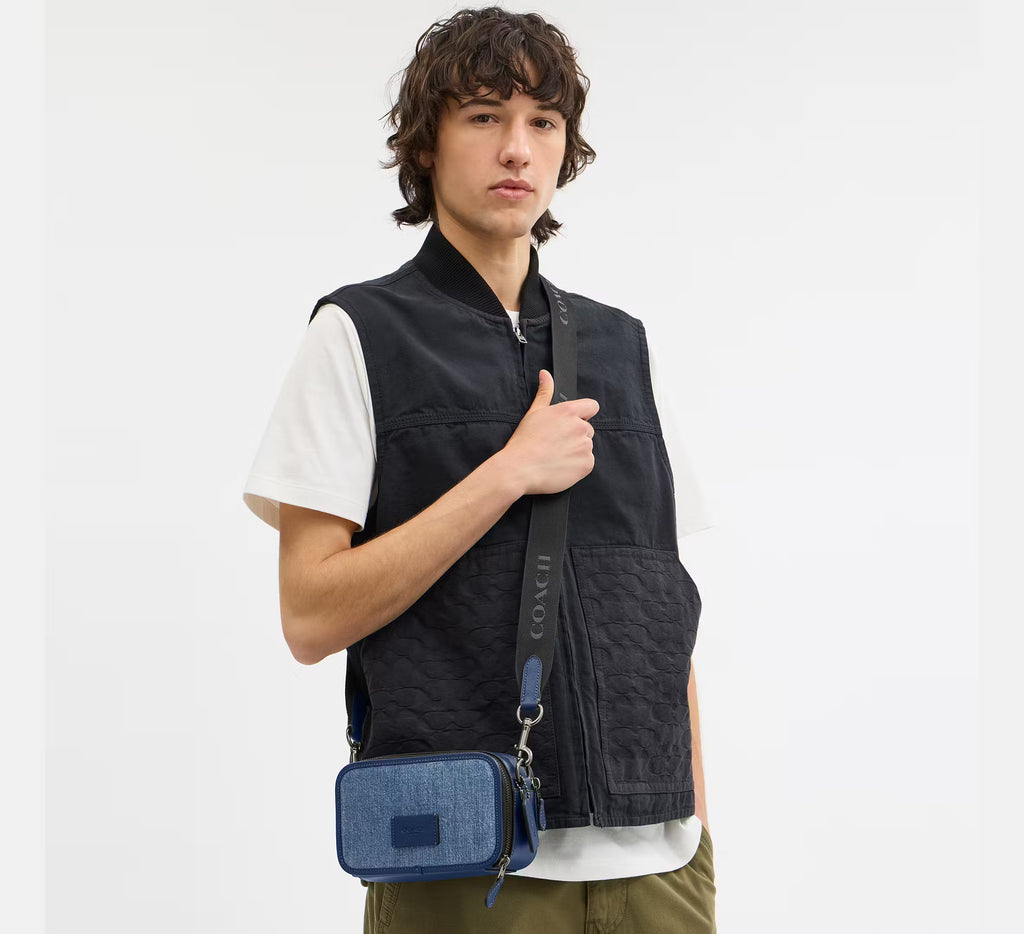 COACH Wyatt Crossbody Bag Denim/Deep Blue/Gunmetal