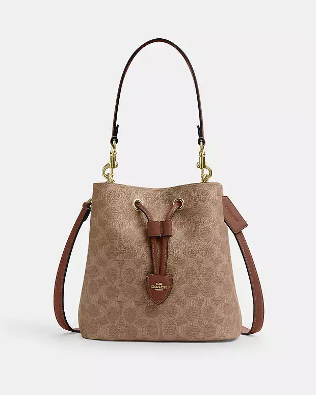COACH Rowan Bucket Bag Tan Brown