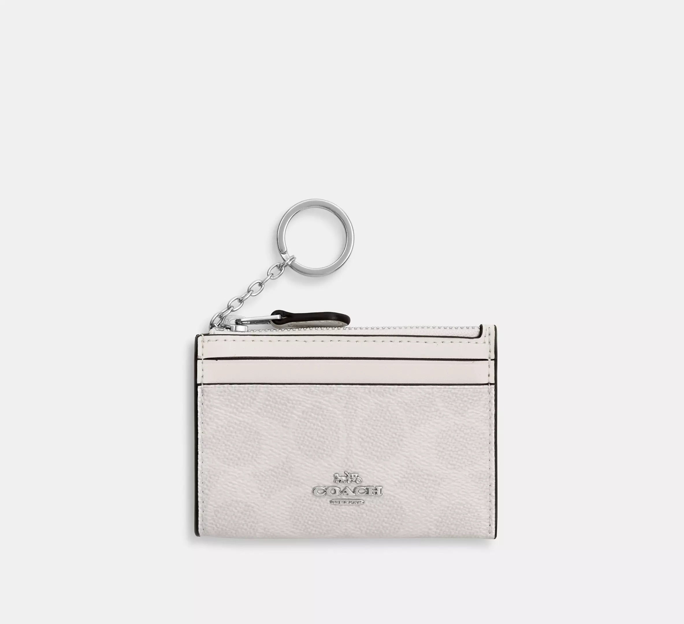 COACH Mini Skinny Id Case In Signature Canvas - Chalk/White