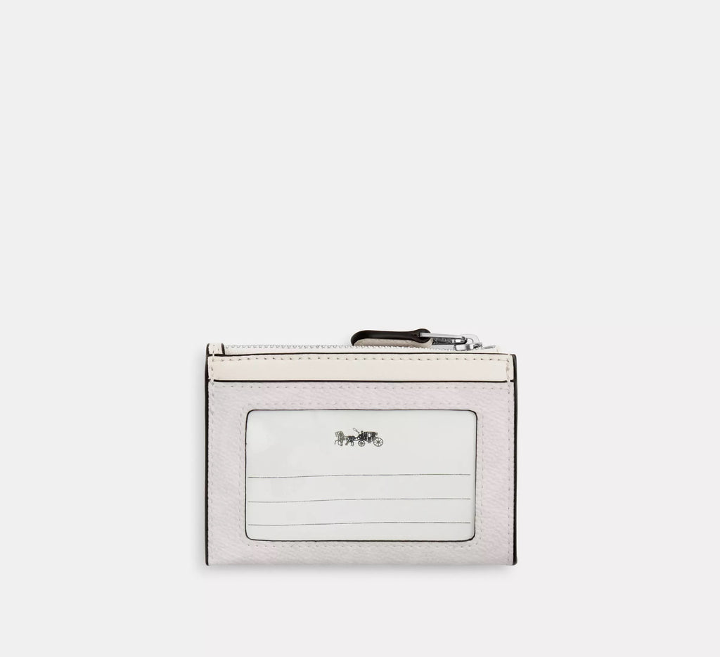 COACH Mini Skinny Id Case In Signature Canvas - Chalk/White